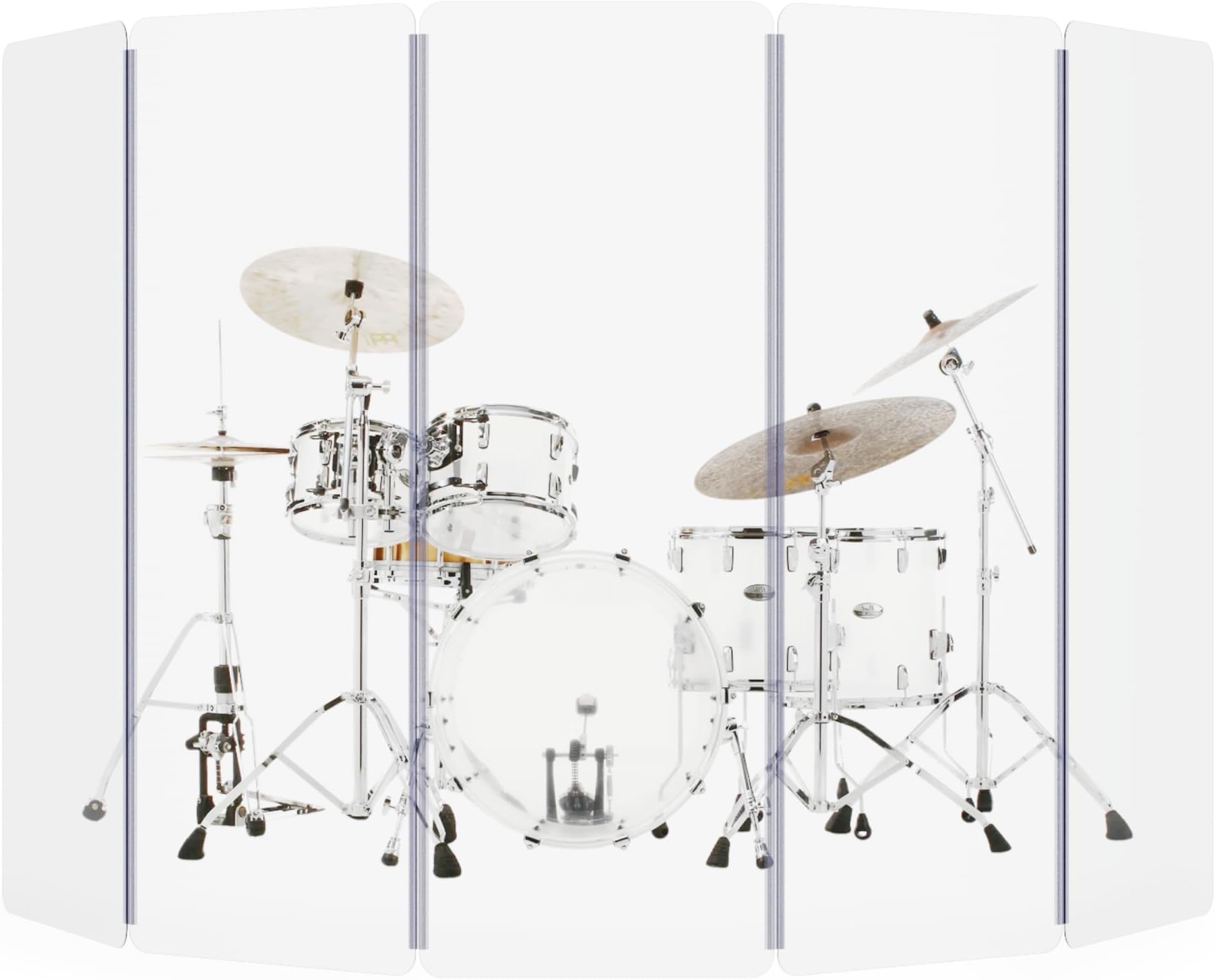 TRUE NORTH 5 Panel Drum Shield (5.5ft x 2ft Panels) Acrylic Panels Drum Cage for