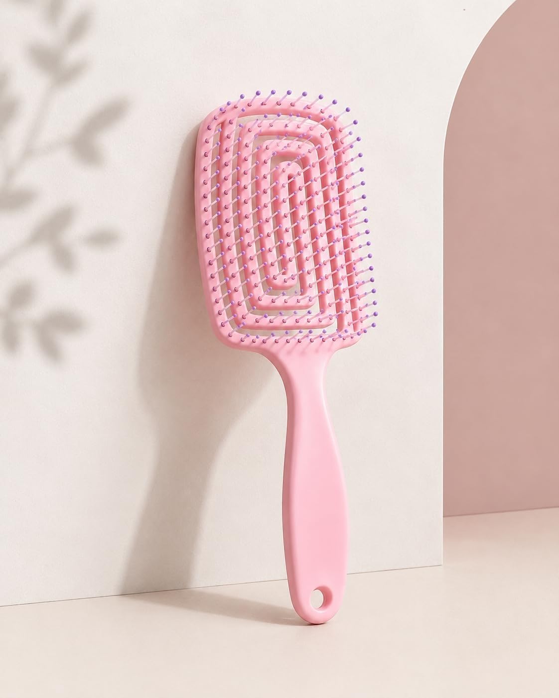 Premium 3D Detangling Hair Brush for Women & Men | Anti Hair Fall Hair Comb | Wet & Dry Hair Styling Brush | Curly, Wavy & Straight Hair Brush | Scalp Massager | Frizz Control, Tangle Free & Hair Straightening Brush (Pink)-image-47
