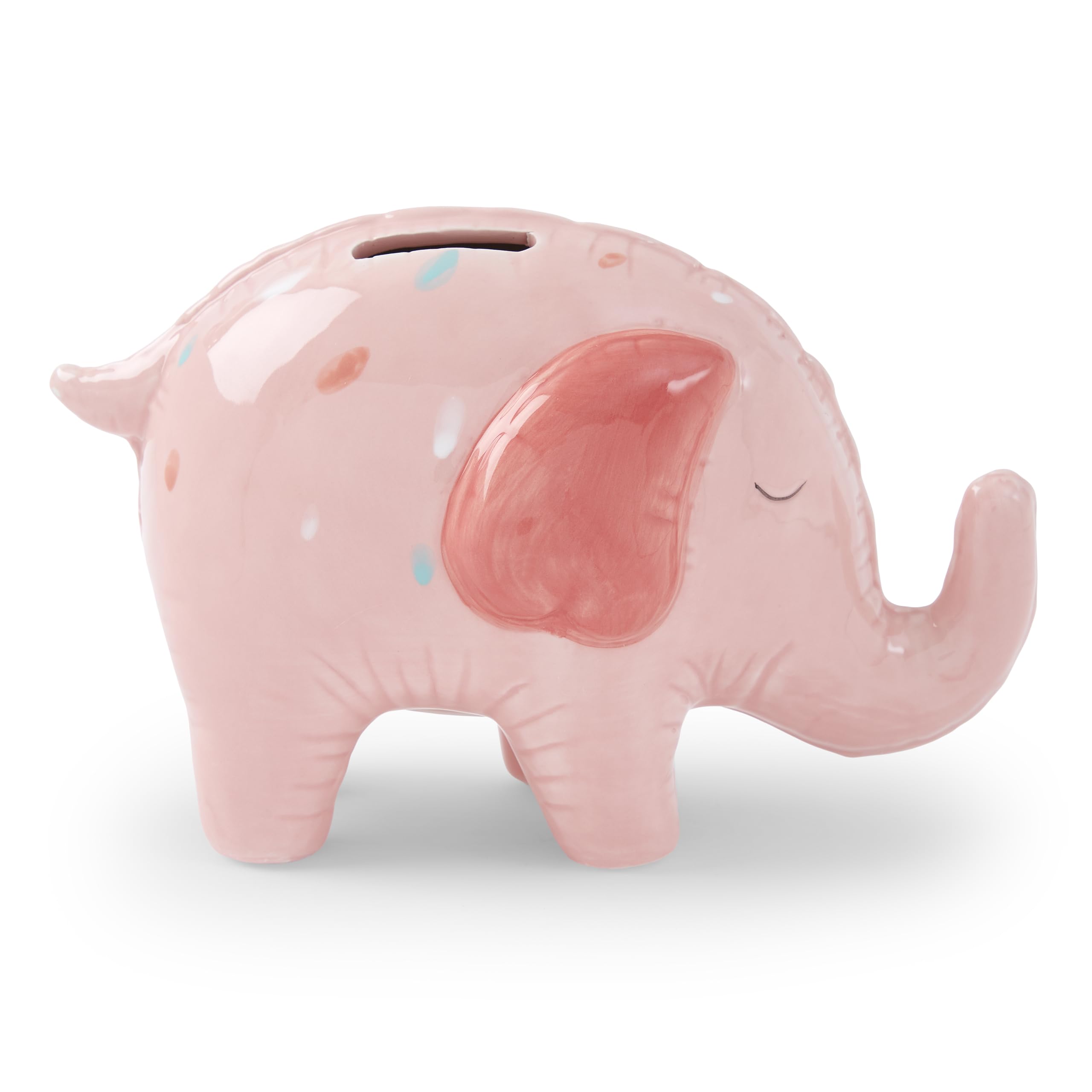 Mousehouse Gifts Pink Adorable Elephant Themed Piggy Bank For Children, Money Box For Kids, Ages 3+ (Pink)