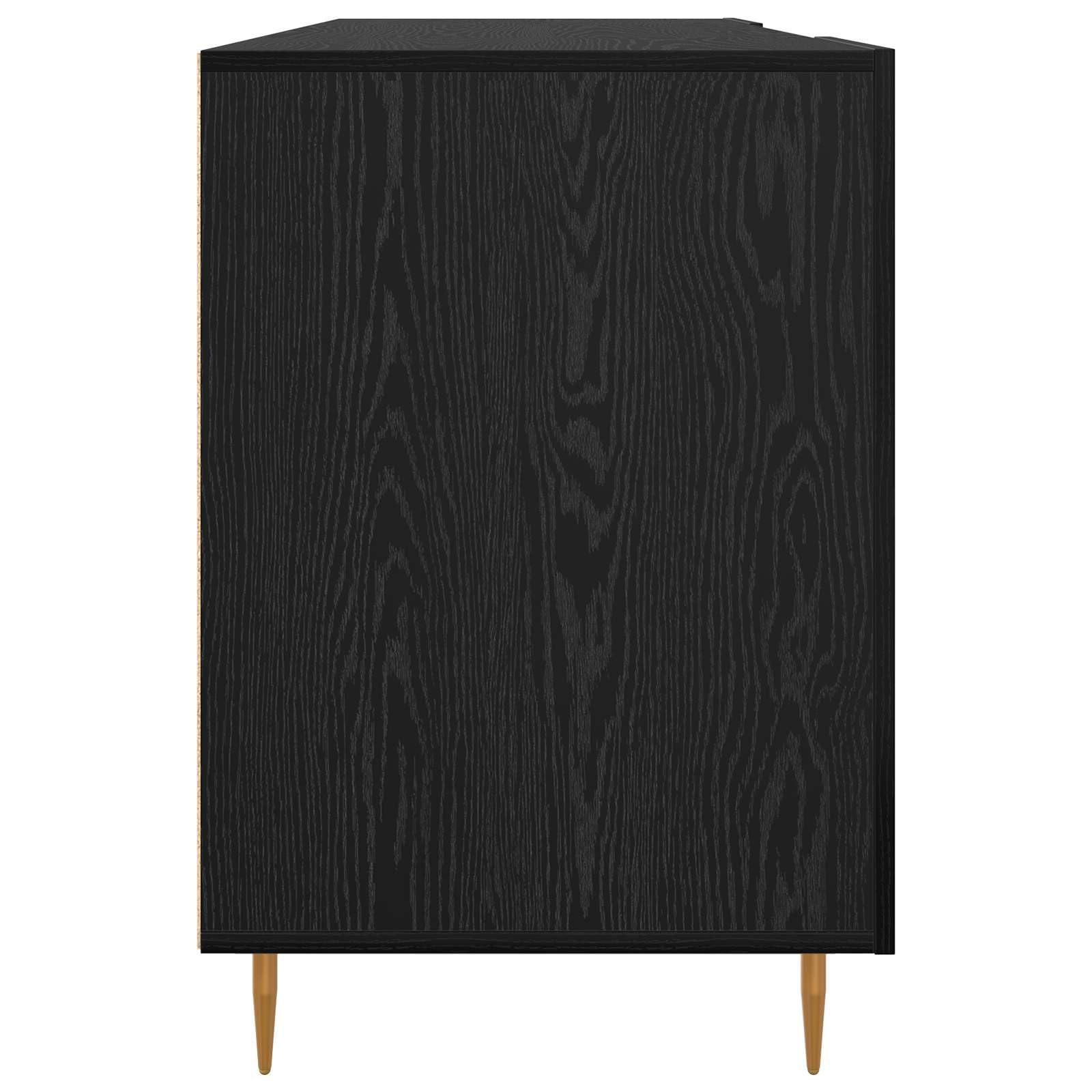 Scrivania rovere nero in legno ingegnerizzato 140 x 50 x 75 cm con ampio piano lavoro, cassetto e ripiano per ufficio, studio, smartworking e postazione computer gaming