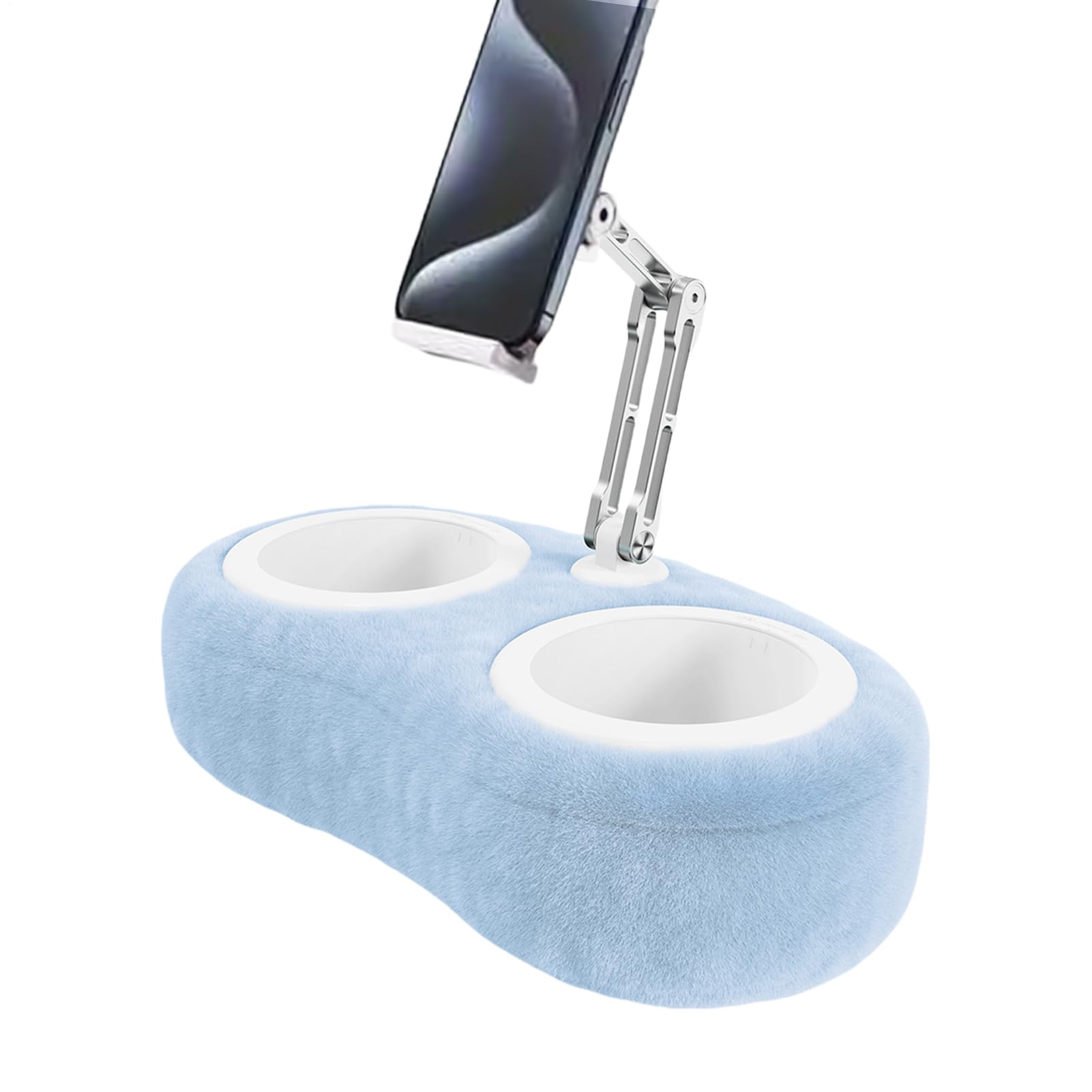 Almohada Soporte Tablet Compatible con Dispositivos móviles con Pantalla de | Soporte almohada para tablet y teléfono inteligente de cama Base Suave Almohada Ángulos Ajustables M