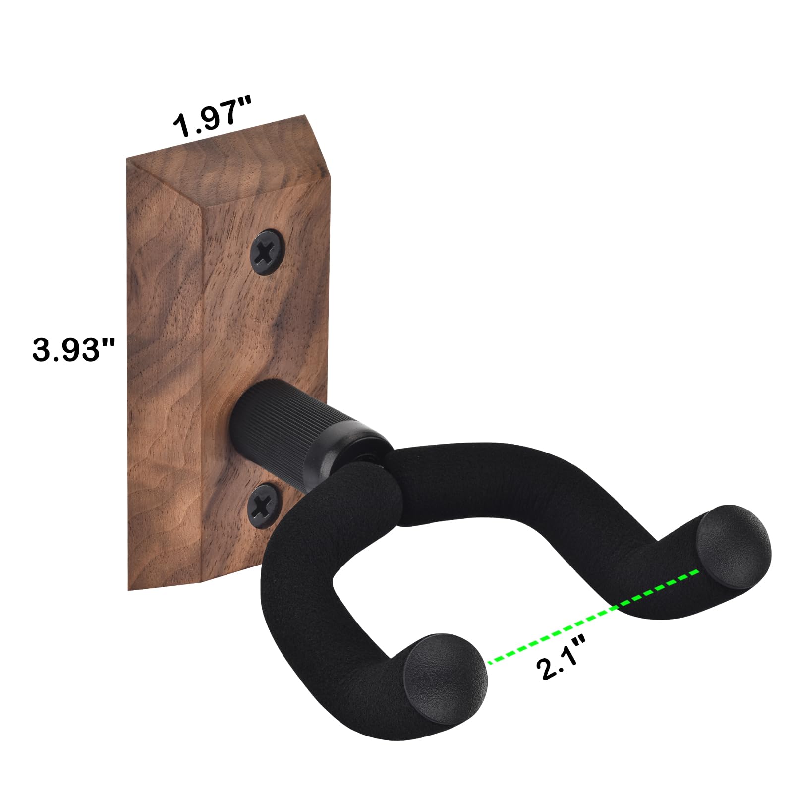 Confezione da 4 porta chitarra da muro, supporto chitarra muro con gancio morbido regolabile per chitarre di tutte le dimensioni, ganci per chitarra a parete a forma di U per chitarra acustica