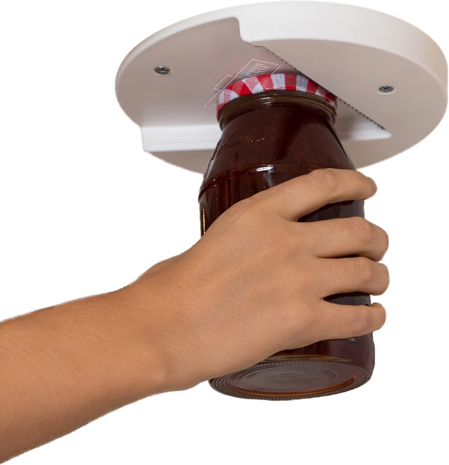 THE G GRIP Jar Opener | Original Under Cabinet Lid Opener, Made in USA – Effortless Jar Opener for Weak Hands & Seniors with Arthritis | Bottle Opener for Arthritic Hands – Can Opener Under Counter