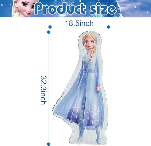 Miniatura 3 de 12 globos de fiesta de Frozen, globos temáticos de Frozen para fiesta de 7 cumpleaños, fiesta de cumpleaños, decoración de fiesta de baby shower (7)