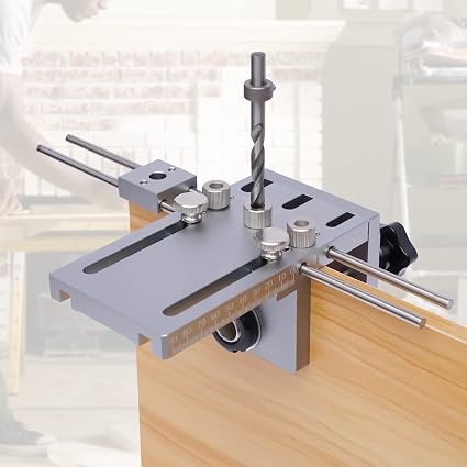 Bohrhilfe Und Senkrecht-Bohrschablone – Mit 8 Buchsen (3-10 Mm) Für Holzdübel & Präzises Bohren Im Möbelbau