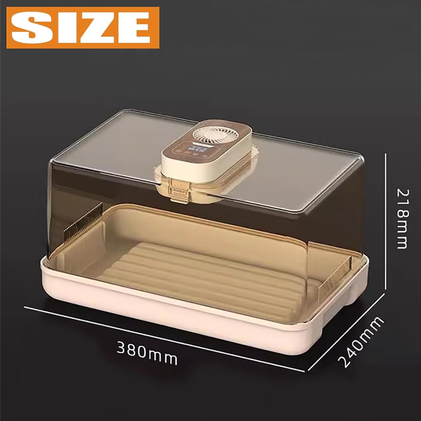 Bandeja eléctrica de descongelación de carne, caja de descongelación de 19 litros con tapa, control de temperatura y calor de circulación de 360°, ideal para descongelar carne, filetes, tocino