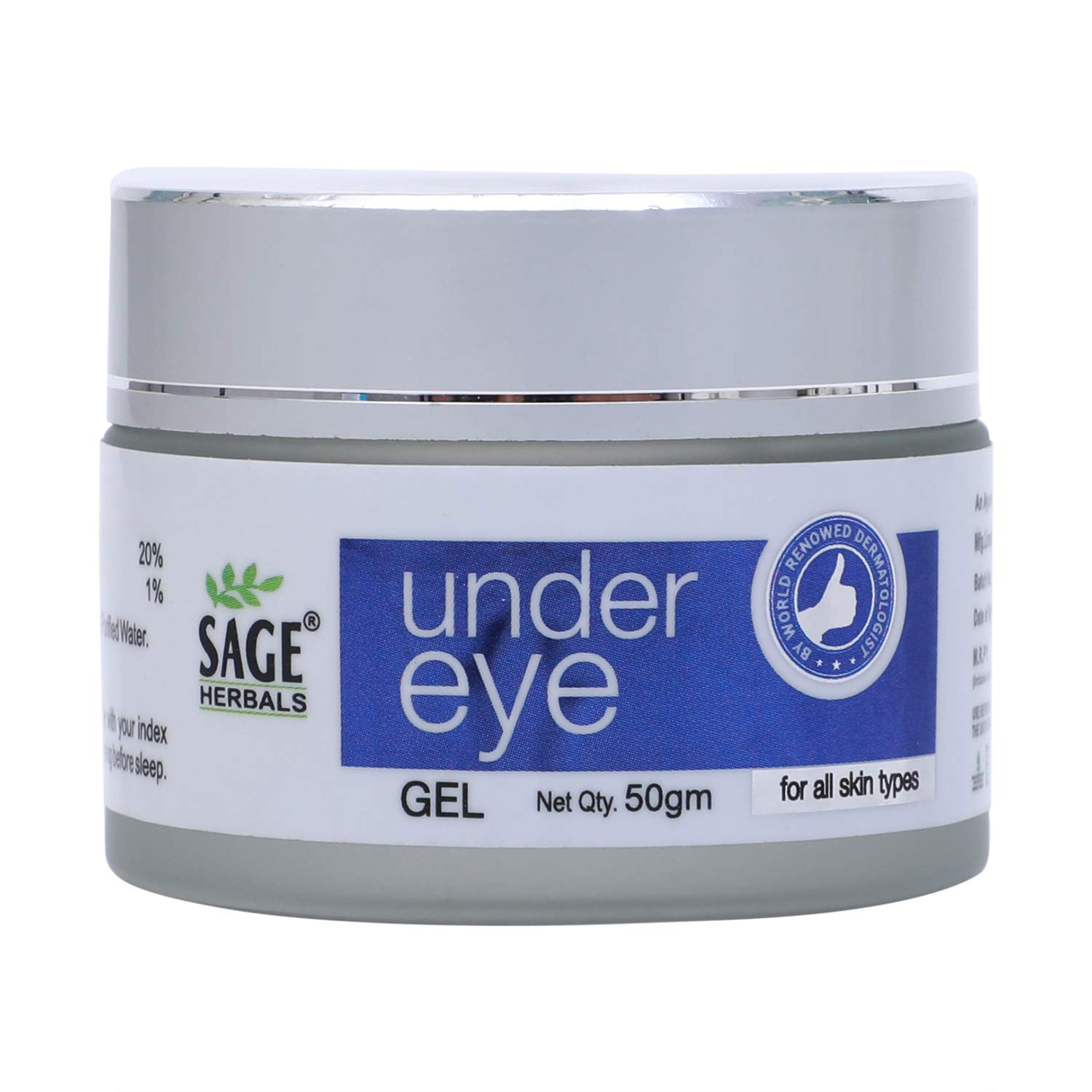Sage Herbals Under Eye Gel with the Goodness of Cucumber and Mint, For Dark Circles, Puffiness & Wrinkles, Rejuvenates and Brightness Under Eye Skin 50gm-image-16