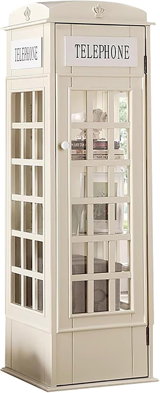 5tier Wood Bookshelf Telephone Booth Shape,cute Floor