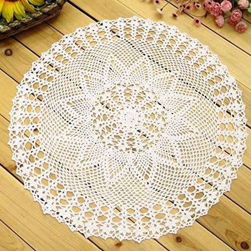 kilofly Handmade Crochet Cotton Lace Table Placemats Sofa Doilies
