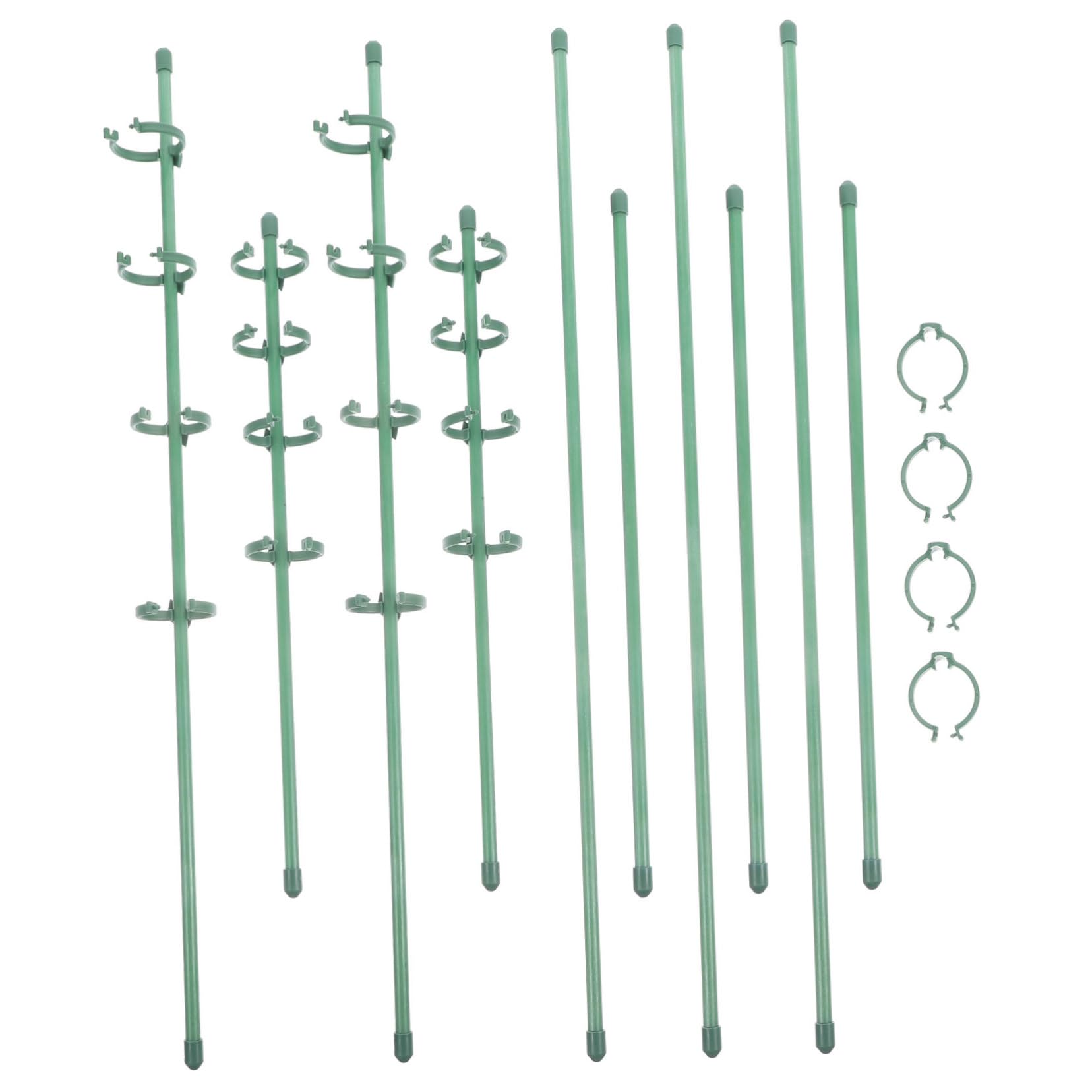 Toyvian 2 Ensembles Support du Support de Fleurs pieu enjeux Escalade de Plein air Les Soutiens Rester Support de Tige Unique de Jardin Fournitures de Jardinage Tige en Fibre de Verre Vert