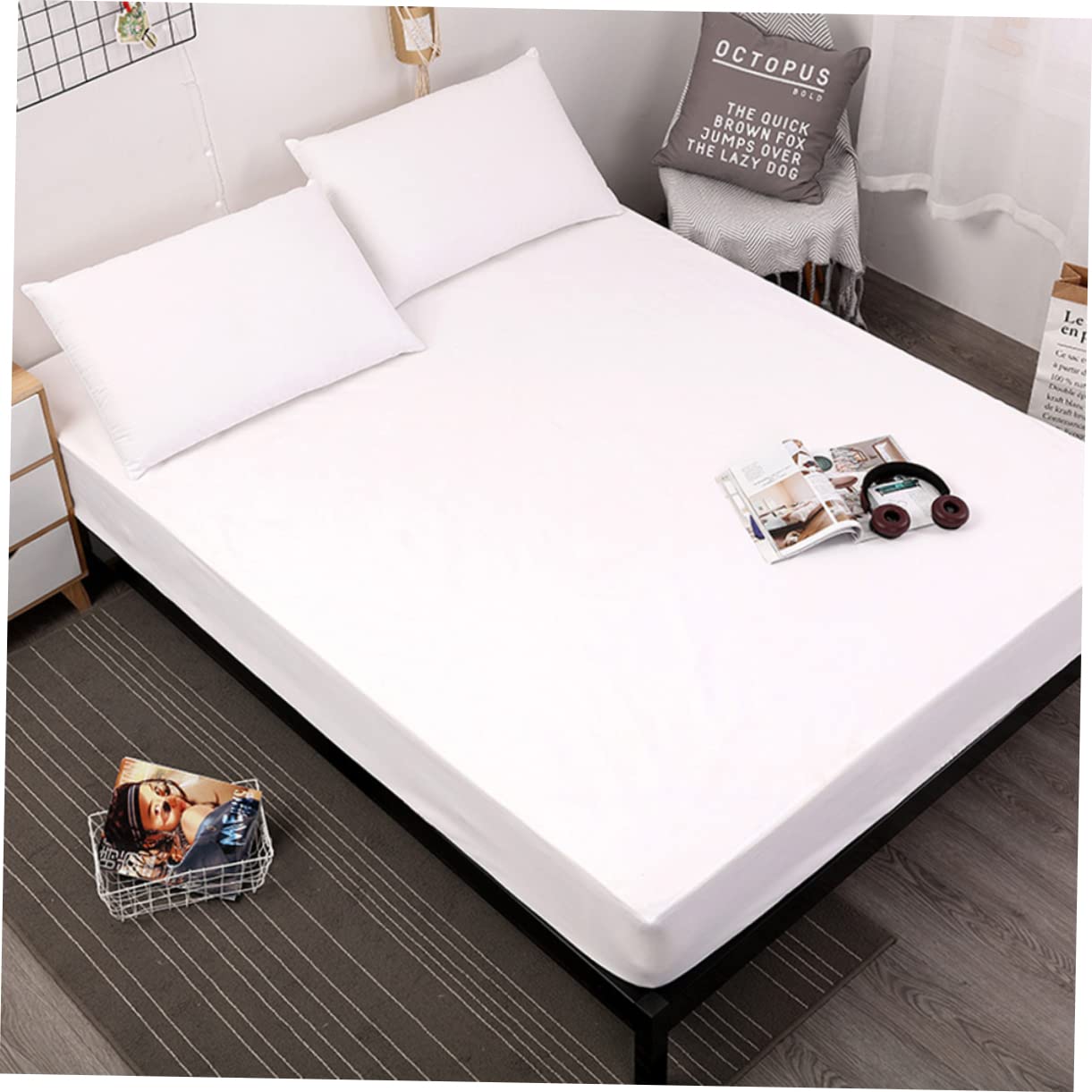 IWOWHERO 1Pc Nursing Pad Cover Machine Washable Mattress Protector for Comfortable Sleep Liquid Protection Soft Feelings for Clean Bed