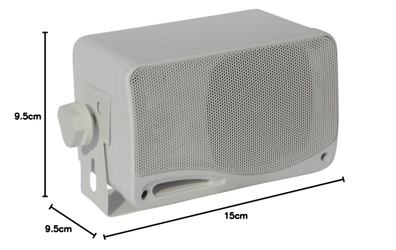 KIT Set pour Pyle PLMR24 2 Enceintes d'écoute universelles, Blanches, étanches, 200 Watts rms et 400 Watts Max, pour Plage, Bar, Restaurant, Bateau, annexe, par Paire + Supports et câbles offerts
