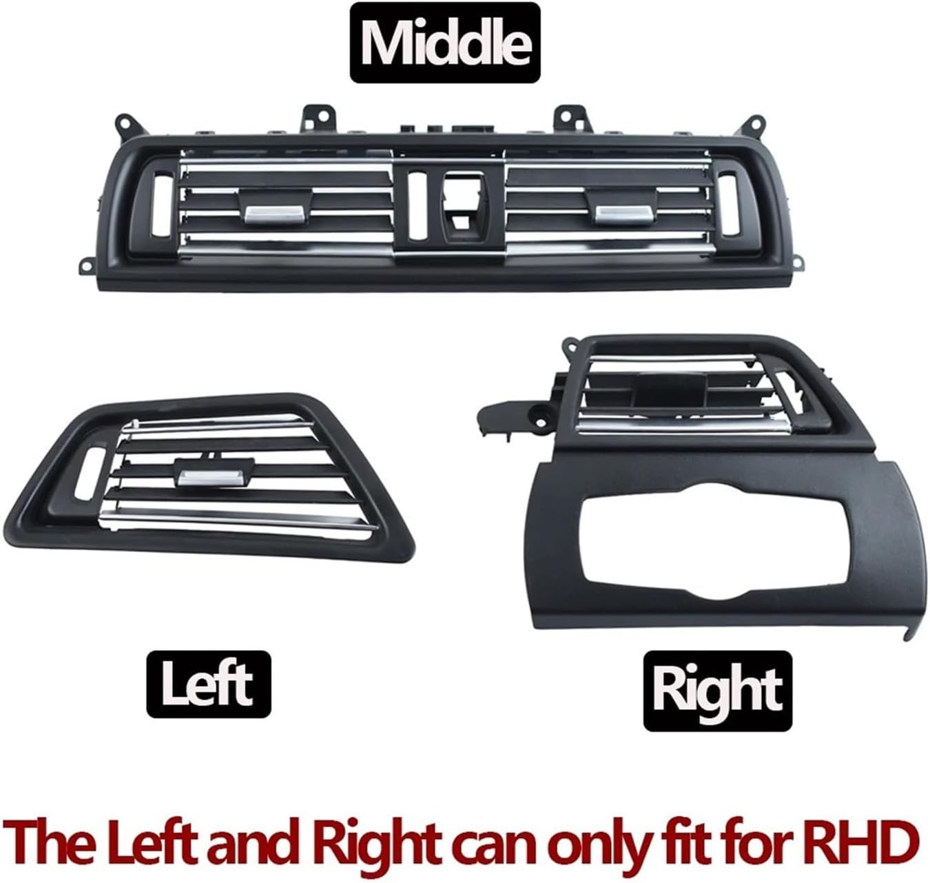 RHD Front Console Fresh Air Vent Grille Outlet Panel Fit For BMW 6 Series F06 F12 F13 630 635 640 645 650 2011-2018(RHD Left)