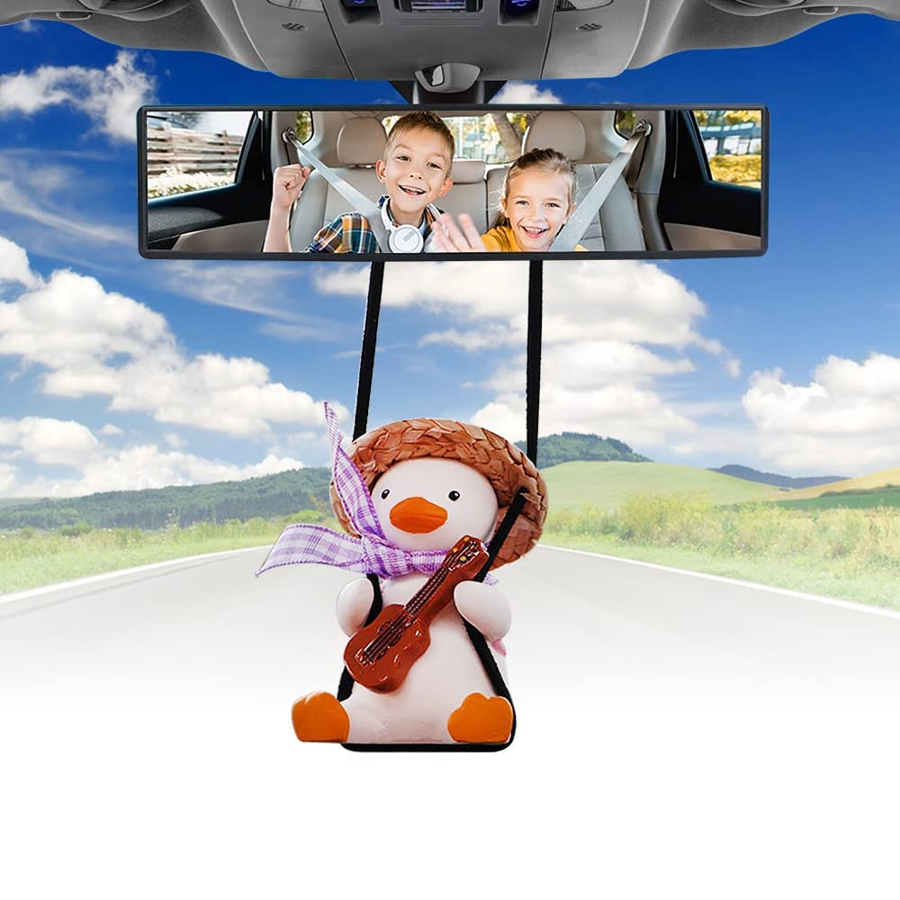 Guidre Schaukelnde Ente Auto-Deko - 2-teiliges Set Für Rückspiegel