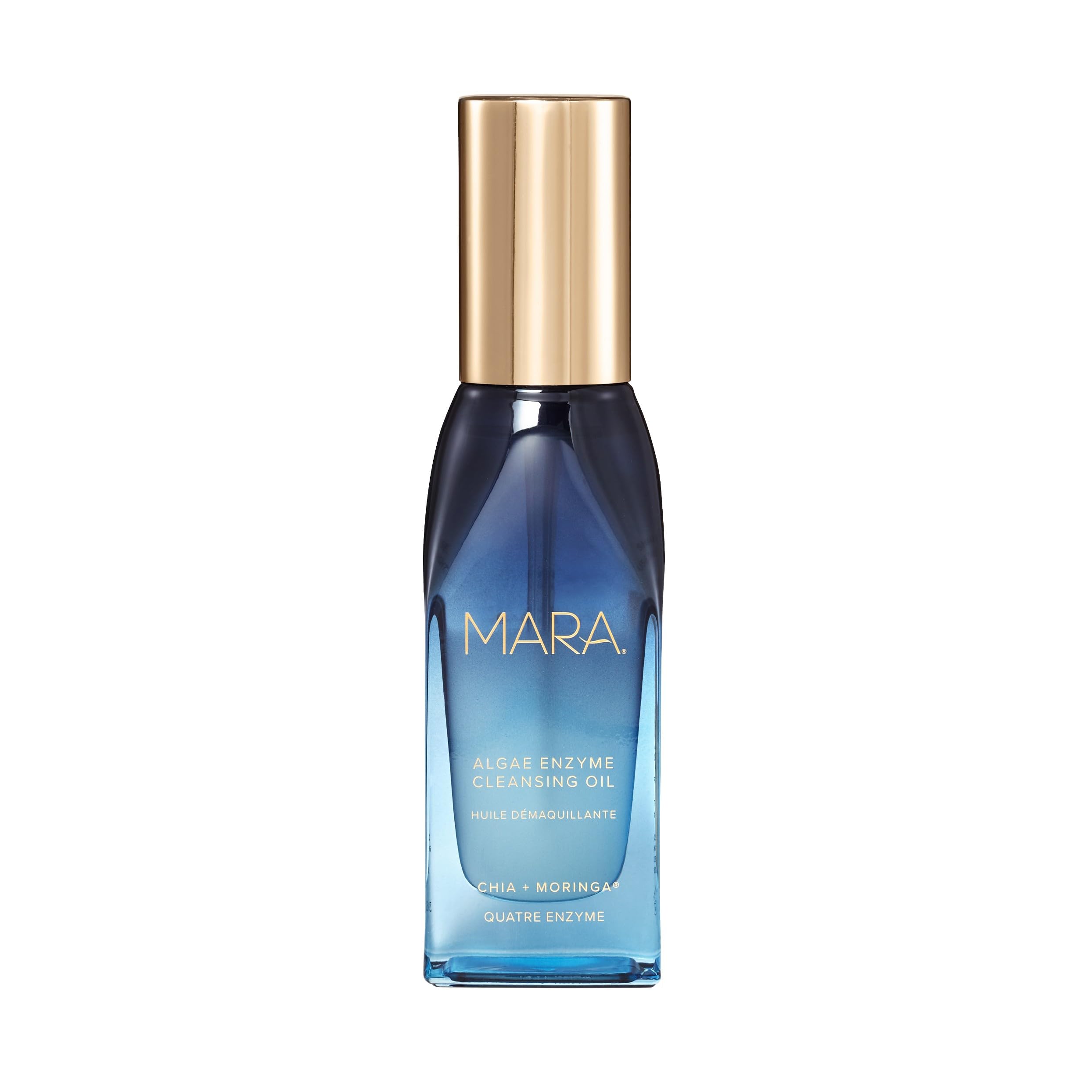 MARA - Algae Enzyme Cleansing Oil Makeup Remover with Chia + Moringa | Skin-Soothing Formula to Cleanse, Hydrate + Exfoliate Skin, For All Skin Types (2 oz | 60 ml; Travel Size)