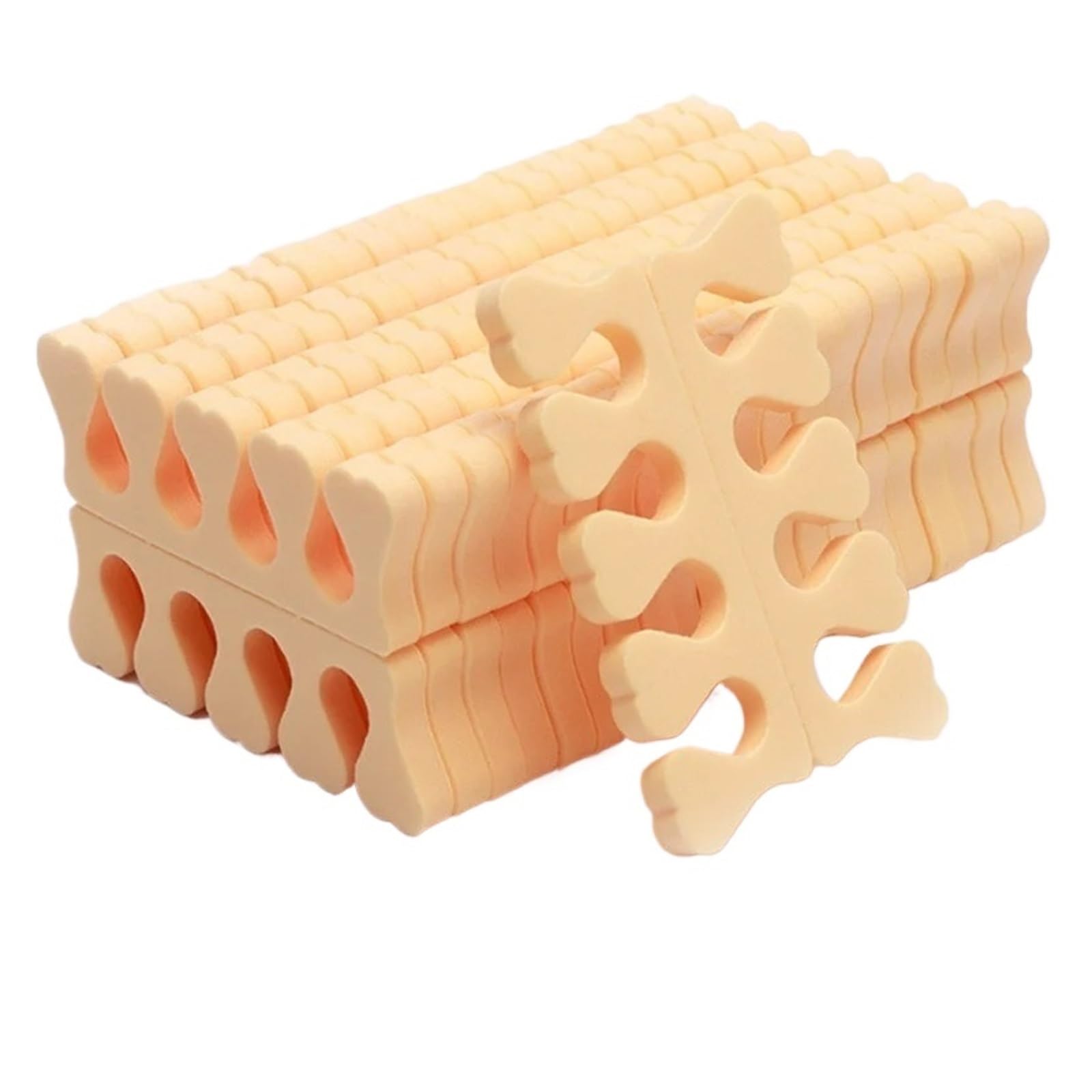 100/200/500 sztuk Beżowa Gąbka Separatory Palców U Stóp Lakier Do Paznokci Manicure Pedicure Narzędzie Do Zdobienia Paznokci Pielęgnacja Stóp(500pcs beige)