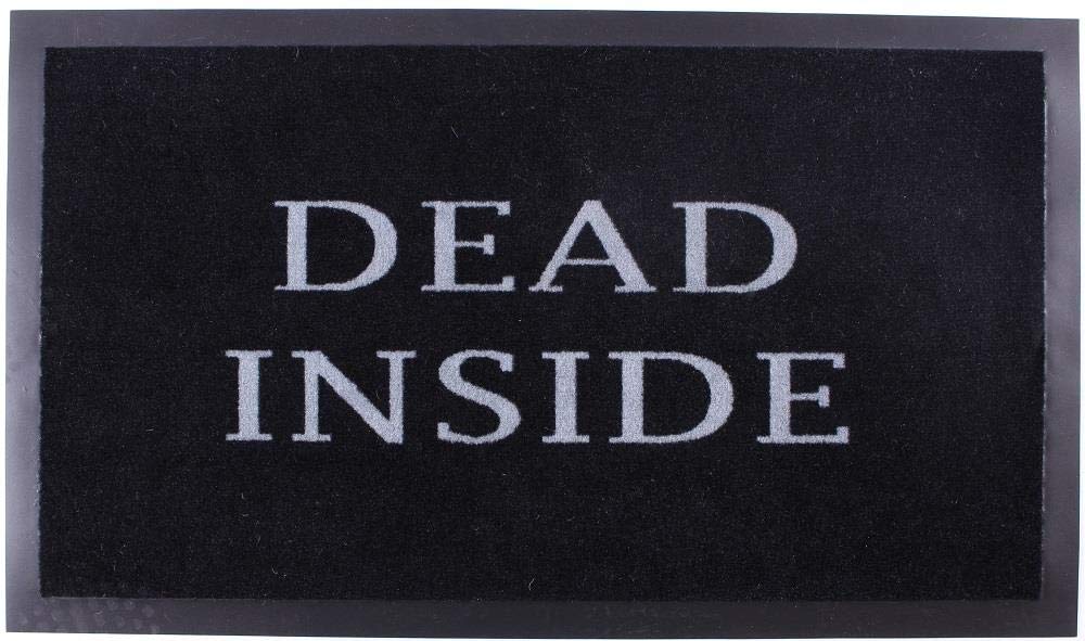 Decorative Coir Entrance Door Mat Dead inside 75 cm x 45 cm, Dead Inside 1, 40 x 70 cm (Rectangular)