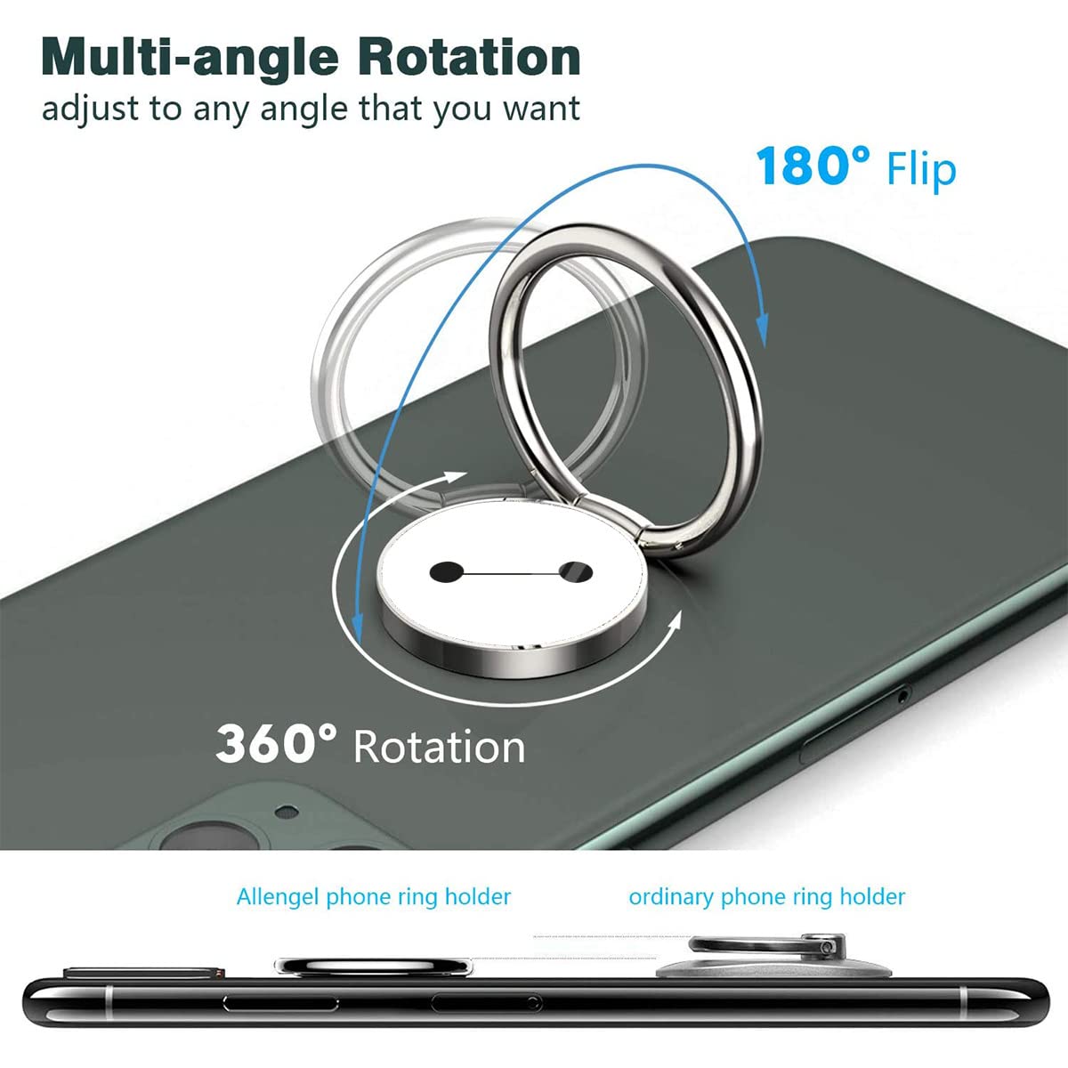 Amazon | ベイマックス スマホリング キャラクター 360度回転式