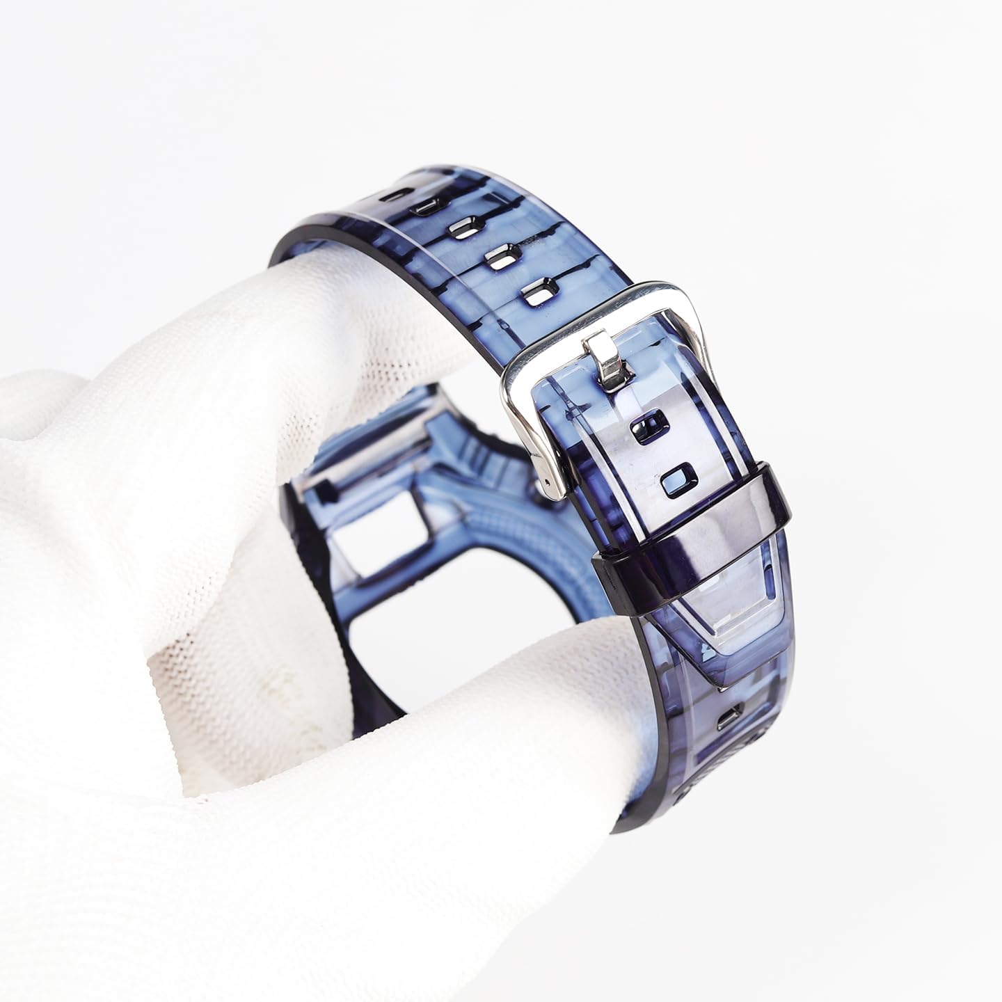 Compatible with Casio DW-6900 Series Modified Transparent Case Watch Band, Silicone Accessories