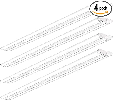 AntLux 110W 8FT LED Shop Lights Ultra Slim LED Wraparound, 12600LM, 5000K, 8 Foot Strip Light, Flush Mount Garage Office Warehouse Ceiling Lighting Fixture, 8 Foot Fluorescent Tube Replacement, 4 Pack