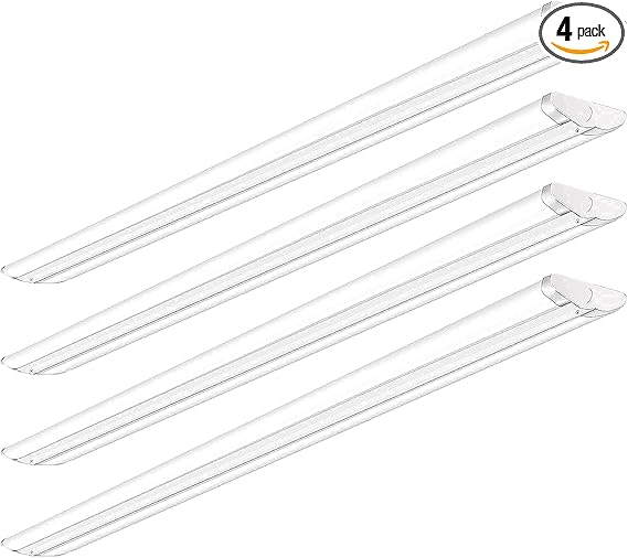 AntLux 110W 8FT LED Shop Lights Ultra Slim LED Wraparound, 12600LM, 5000K, 8 Foot Strip Light, Flush Mount Garage Office Warehouse Ceiling Lighting Fixture, 8 Foot Fluorescent Tube Replacement, 4 Pack