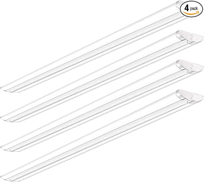 AntLux 110W 8FT LED Shop Lights Ultra Slim LED Wraparound, 12600LM, 5000K, 8 Foot Strip Light, Flush Mount Garage Office Warehouse Ceiling Lighting Fixture, 8 Foot Fluorescent Tube Replacement, 4 Pack