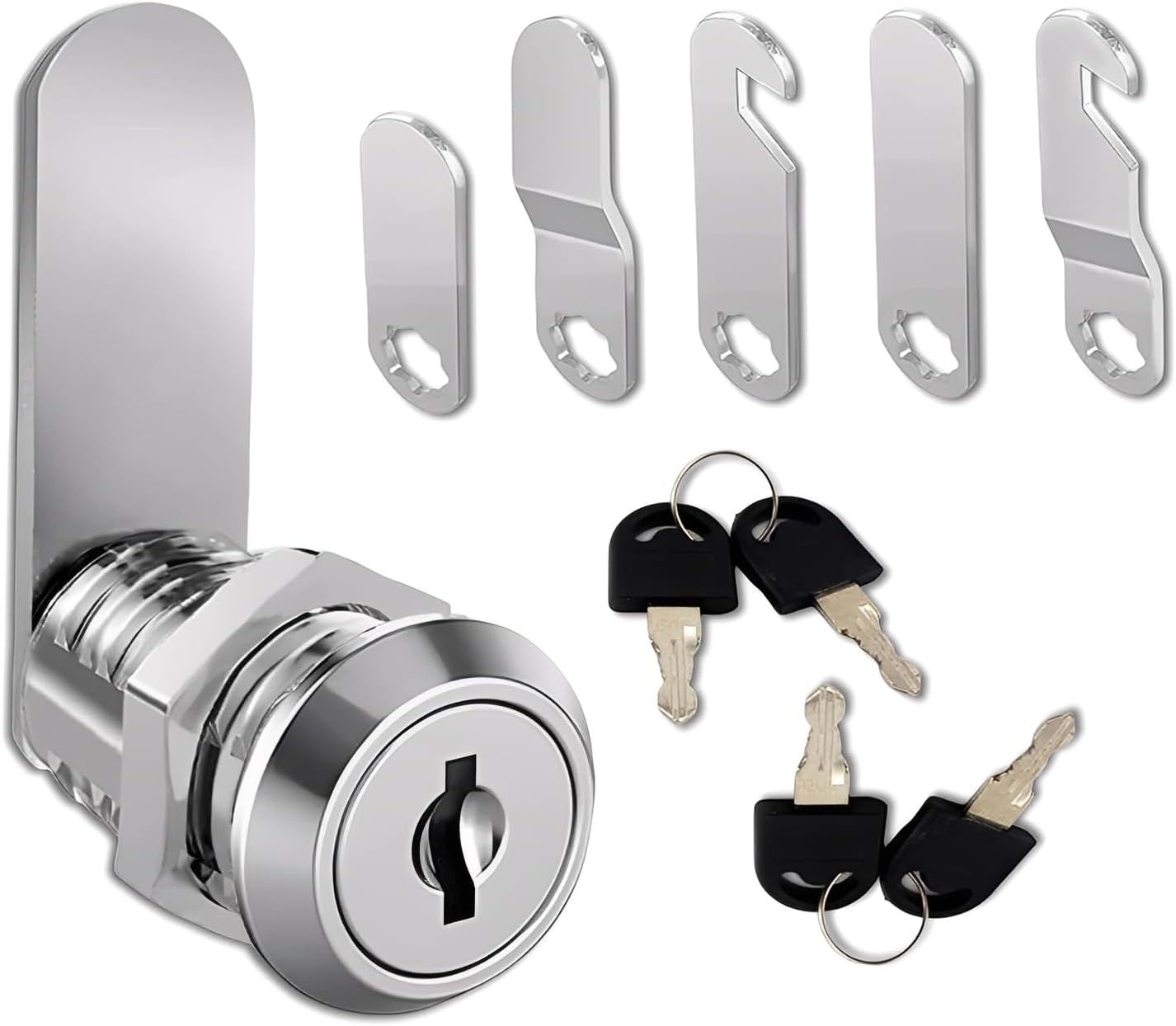 Letter Box Lock Set,Post Box Lock Replacement for Door,Cabinet,Drawer,Cupboard,Security Letterbox Locks with 4 Key and 5 Different Locks Plates,Durable Mailbox Locks for Protecting Items