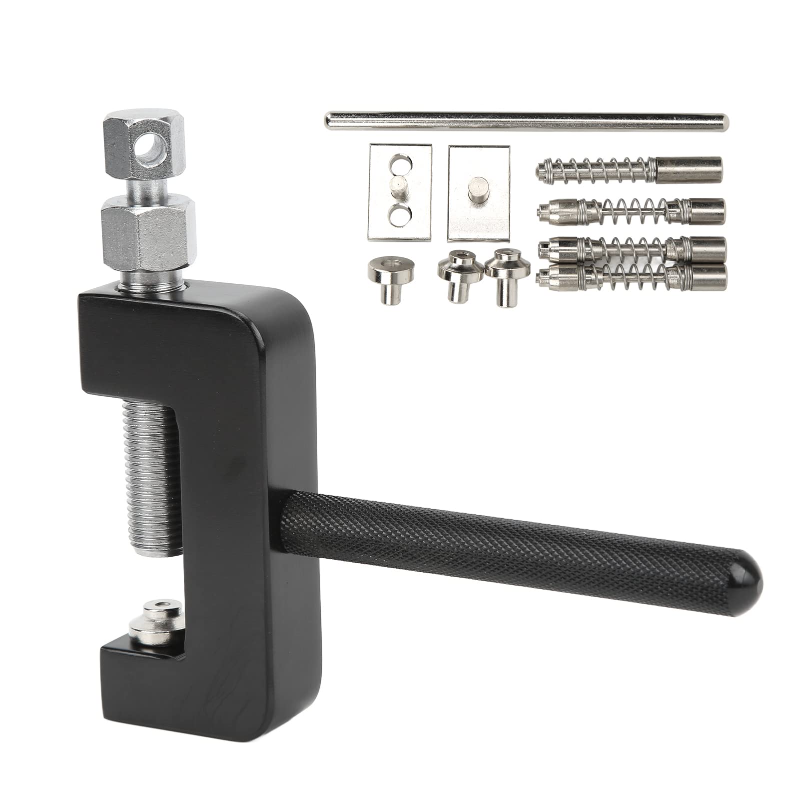 12 pièces ensemble d'outils de rivetage de coupe-chaîne, ensemble d'outils de rivetage de disjoncteur de coupe-chaîne de moto universel en acier allié avec boîte de rangement, kit d'outils