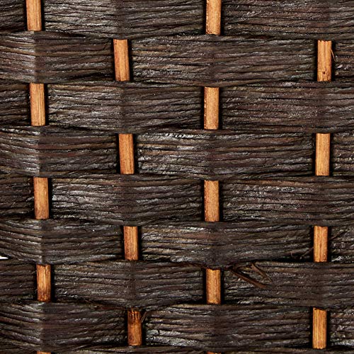 Oriental Furniture 33" Natural Fiber Shelving Unit - Mocha #TOP4