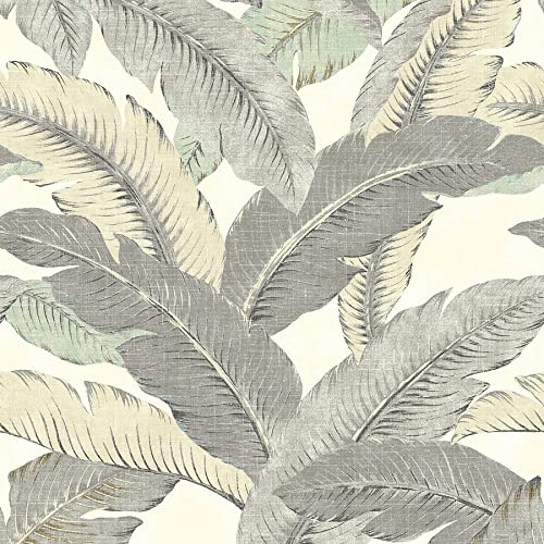 Image of Tommy Bahama - Premium Peel and Stick Wallpaper, Designer Tropical Wallpaper for Bedroom, Dorm Room Essentials, Self Adhesive, Vinyl, 30.75 Sq Ft Coverage (Swaying Palms Collection, Spa)