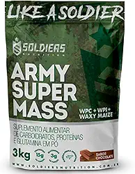 Hipercalórico Army Super Mass 3Kg - 100% Importado - Soldiers Nutrition Chocolate