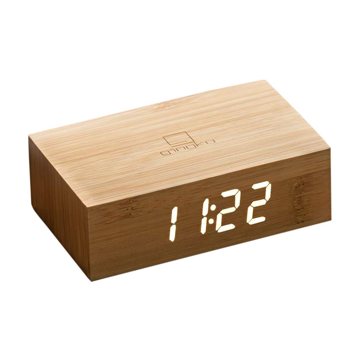 Gingko Brown Design G003b11 Alarm Clock, Wood, One Size