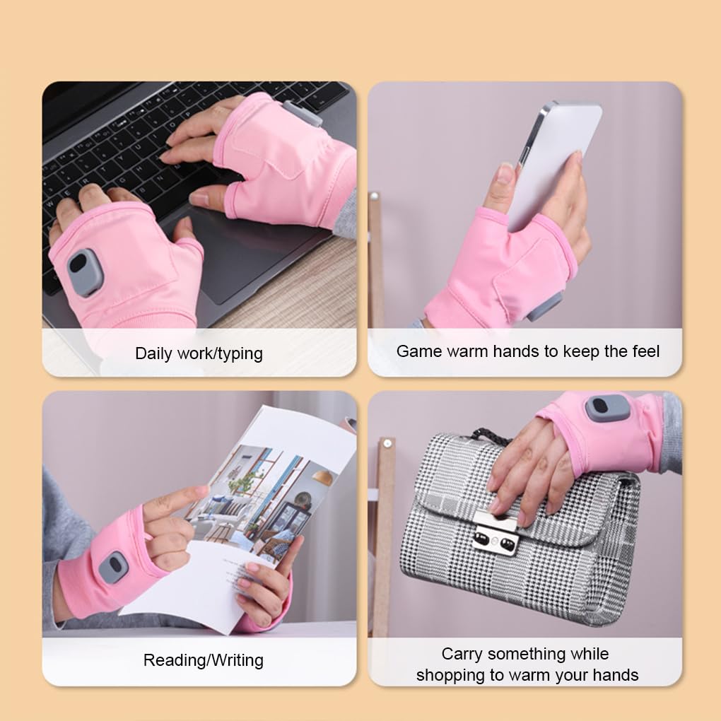 Guantes calefactables recargables de 360 grados. Disfruta de la calidez en todas partes, guantes calefactables recargables con calefacción de 360 grados, color negro eléctrico