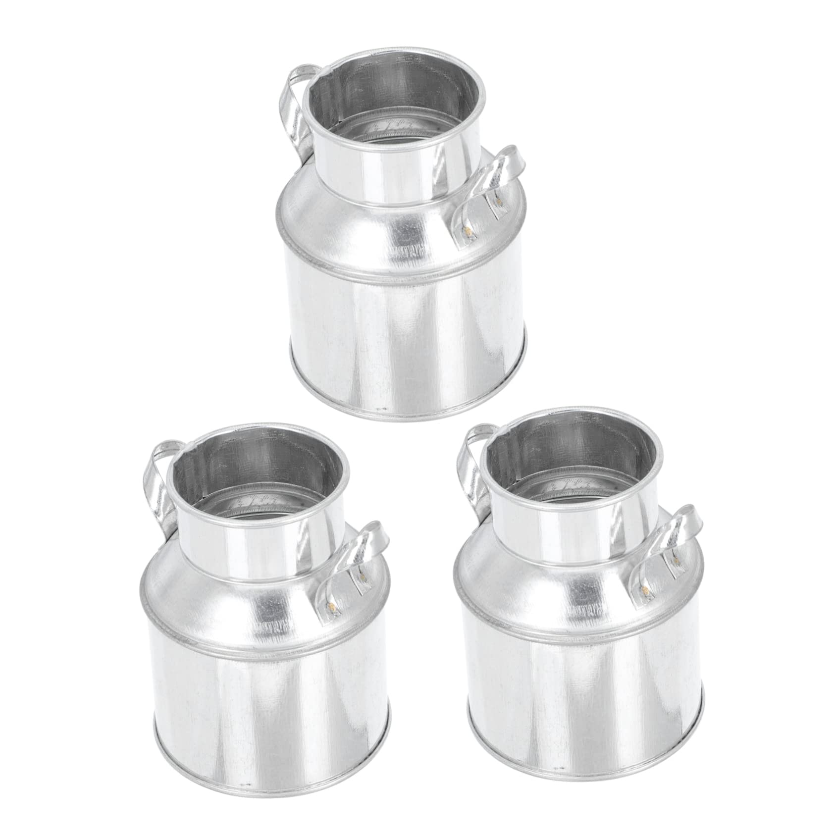 Lot De 3 Mini Pots De Fleurs En Fer Galvanisé - Taille 5x9x7 Cm - Déco Rustique Intérieur, Paysage, Bureau - Cadeau Miniature - 7