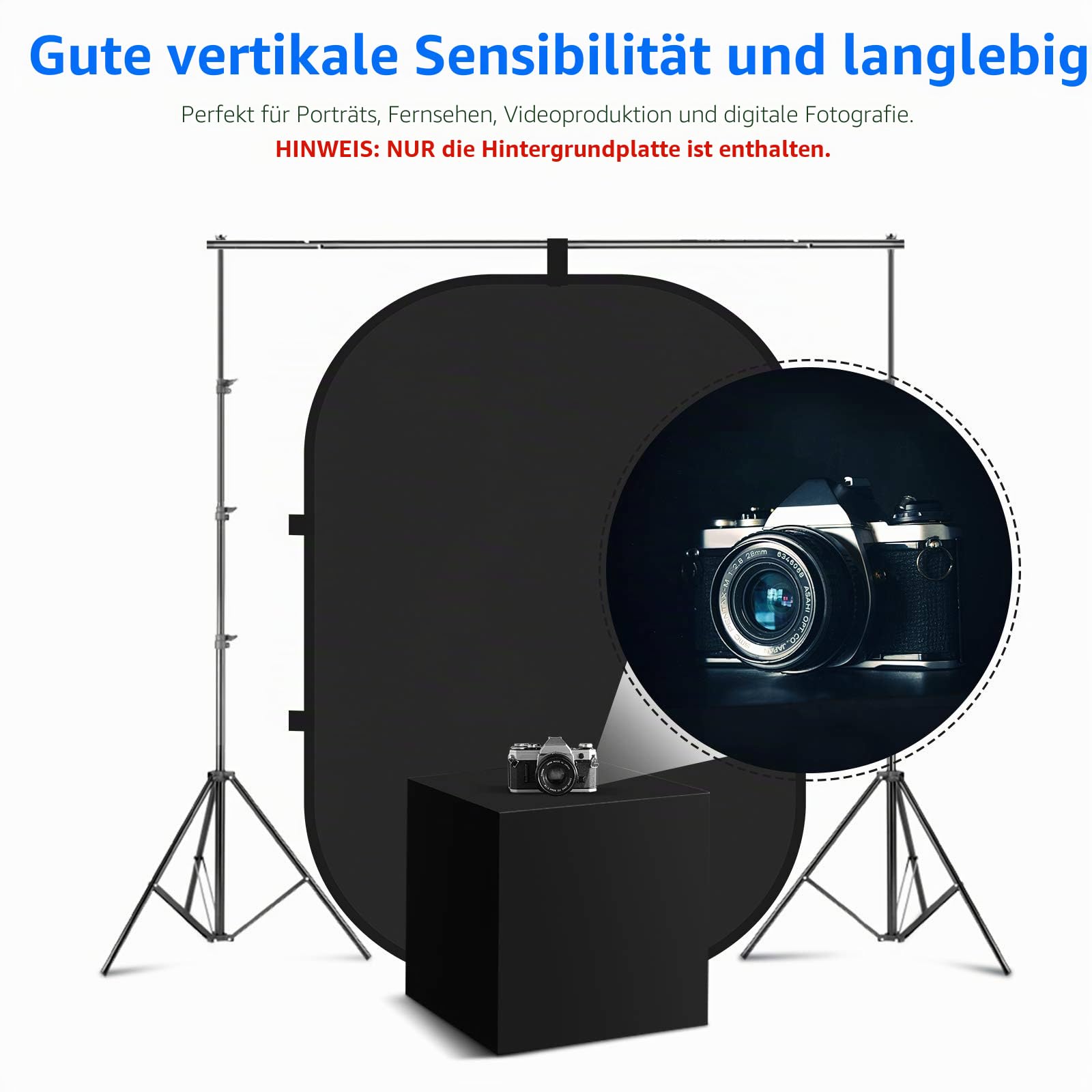 NEEWER Chromakey Hintergründe, doppelseitiger schwarzer weißer Bildschirm | 2 in 1 wendbar Falthintergrund Background für Fotografie, Gaming und Live Streaming, 5'x6,6'/1,5mx2m, Schwarz/Weiß