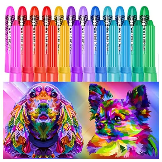 Bzeumk 12 Colors Washable Pet Hair Dye Fur Paint for Dog Cat Horses Cattle Livestock Farm Animal ID Marking Painting
