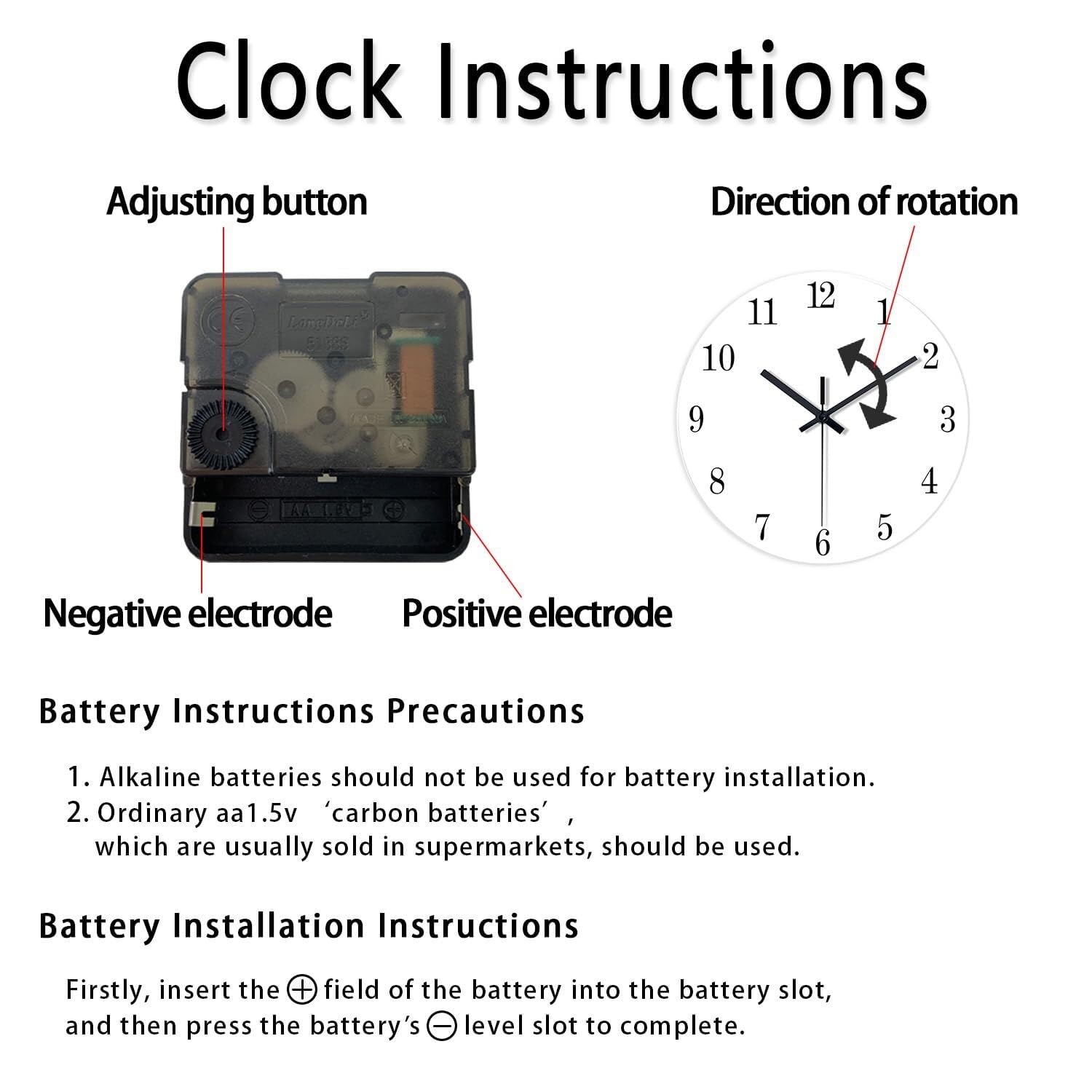 XJBTBA No Ticking Analog Silent Battery Powered Farmhouse Clock, Home Decoration (Not Solid Wood) Suitable for Kitchen, Living Room or Office (Blue2, 12)