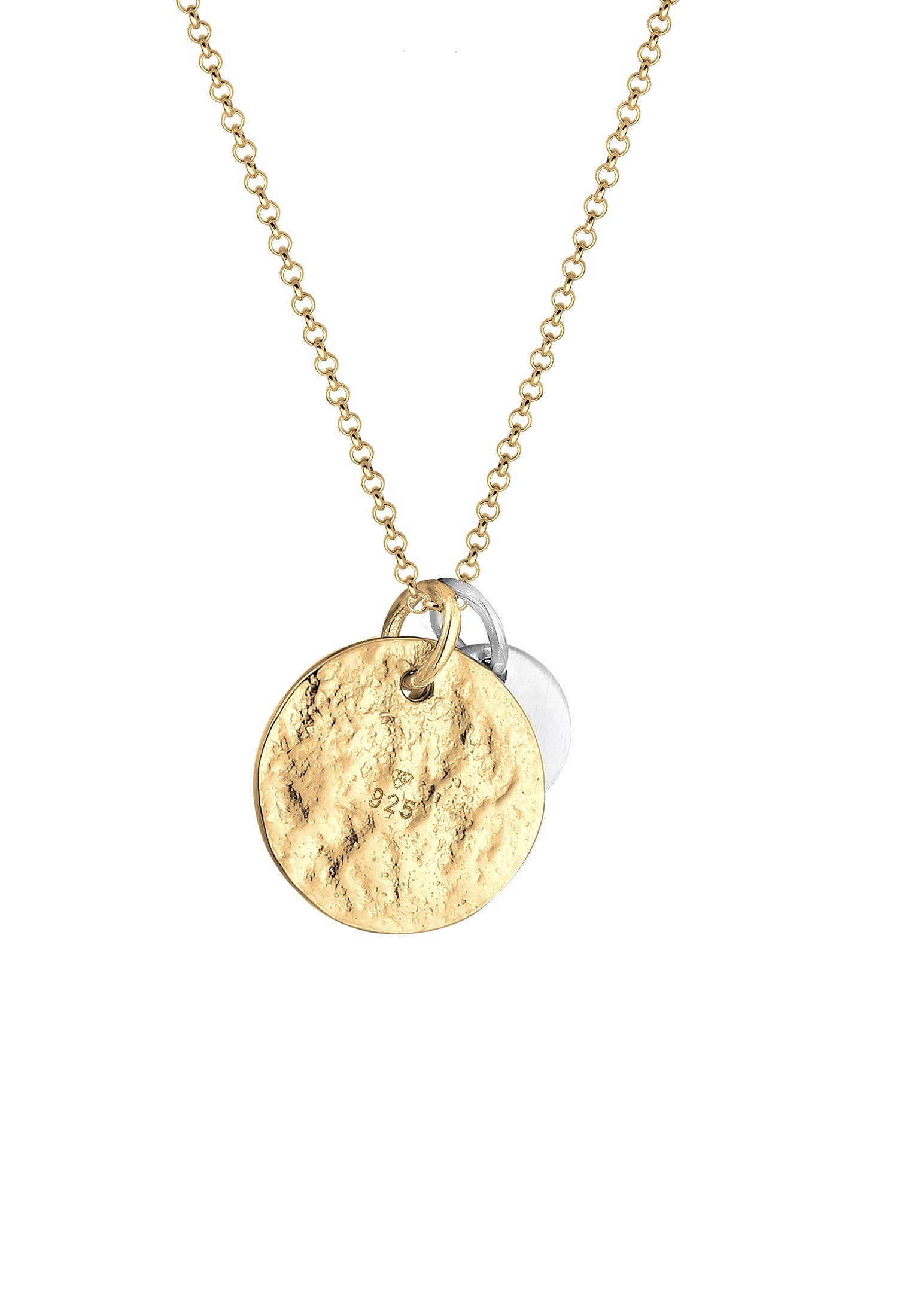 Elli Collana Donne Placchetta Geo Aspetto Organico in Argento Sterlino 925