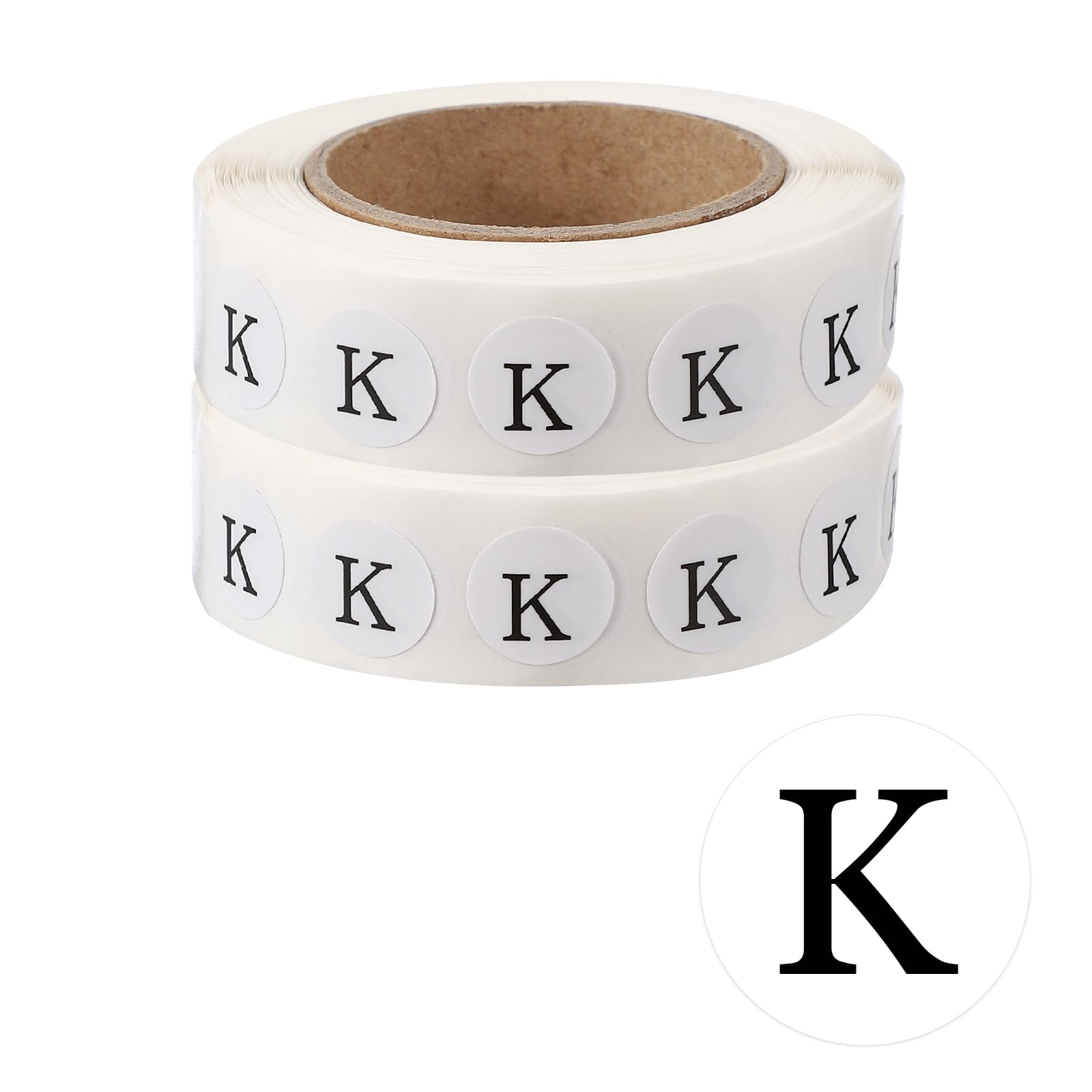 PATIKIL Inventory Label Sticker, 1600 Pcs 0.5 Inch Self-Adhesive Letter K Sticker Label for Warehouse Office Organization Inventory, 800pc/Roll, 2 Roll