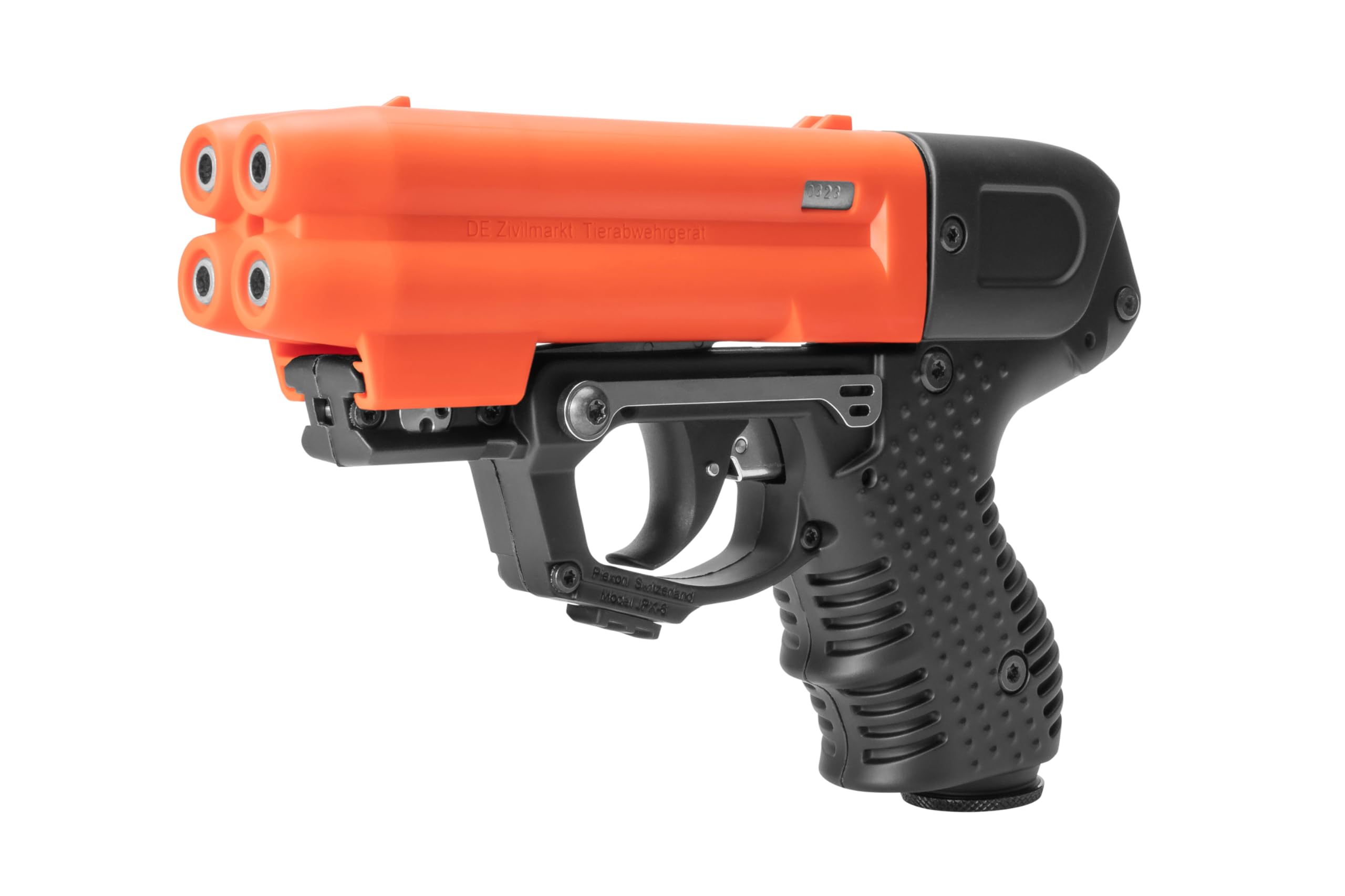 PIEXON AG Pfefferspraypistole JPX6 mit Laser und 4 Schuss Speedloader + BKA Genehmigung