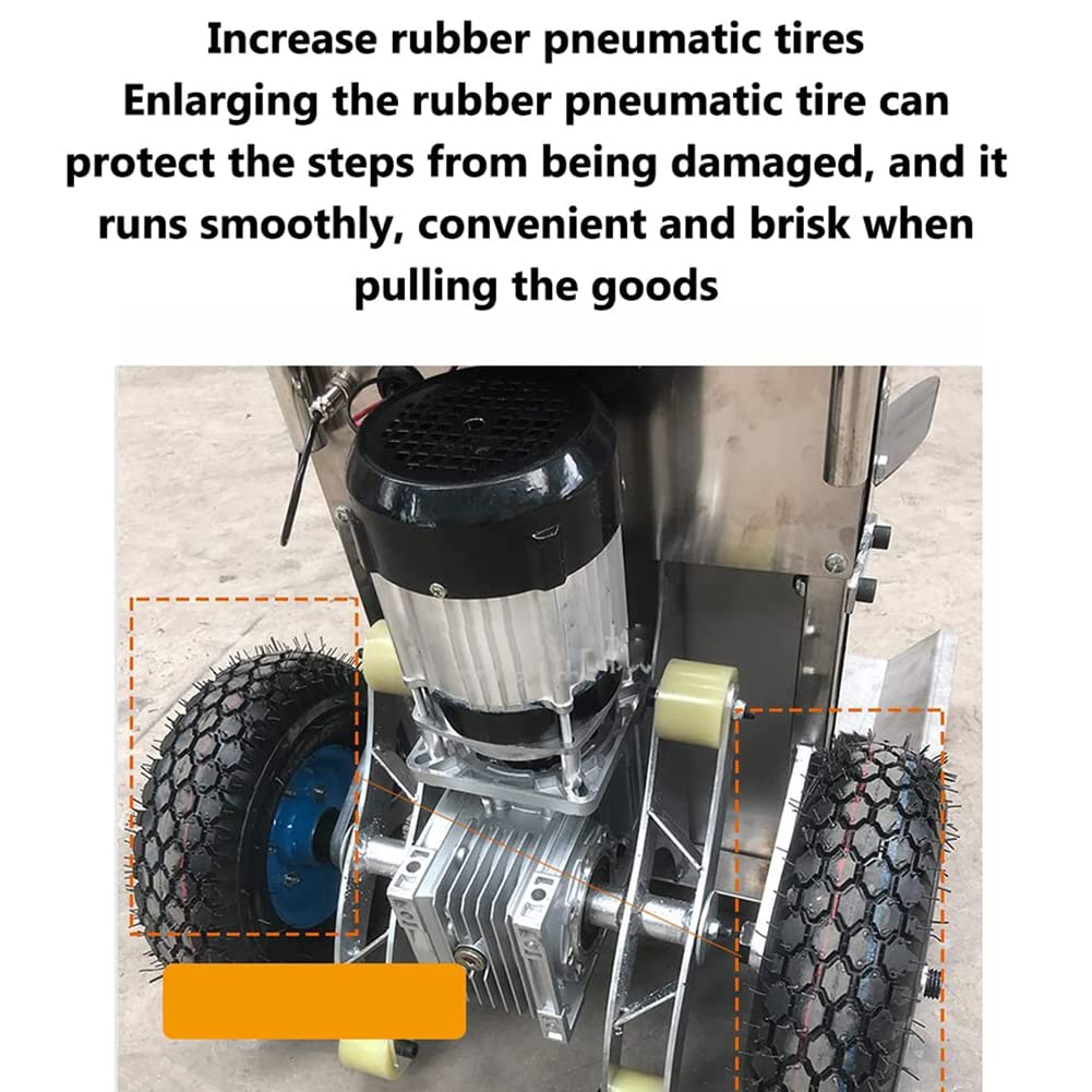 BOCbco 2 Pcs Carrello Saliscale Elettrico Pieghevole per Scale, Carico 200 Kg, Salva-Lavoro con Motore Brushless Silenzioso