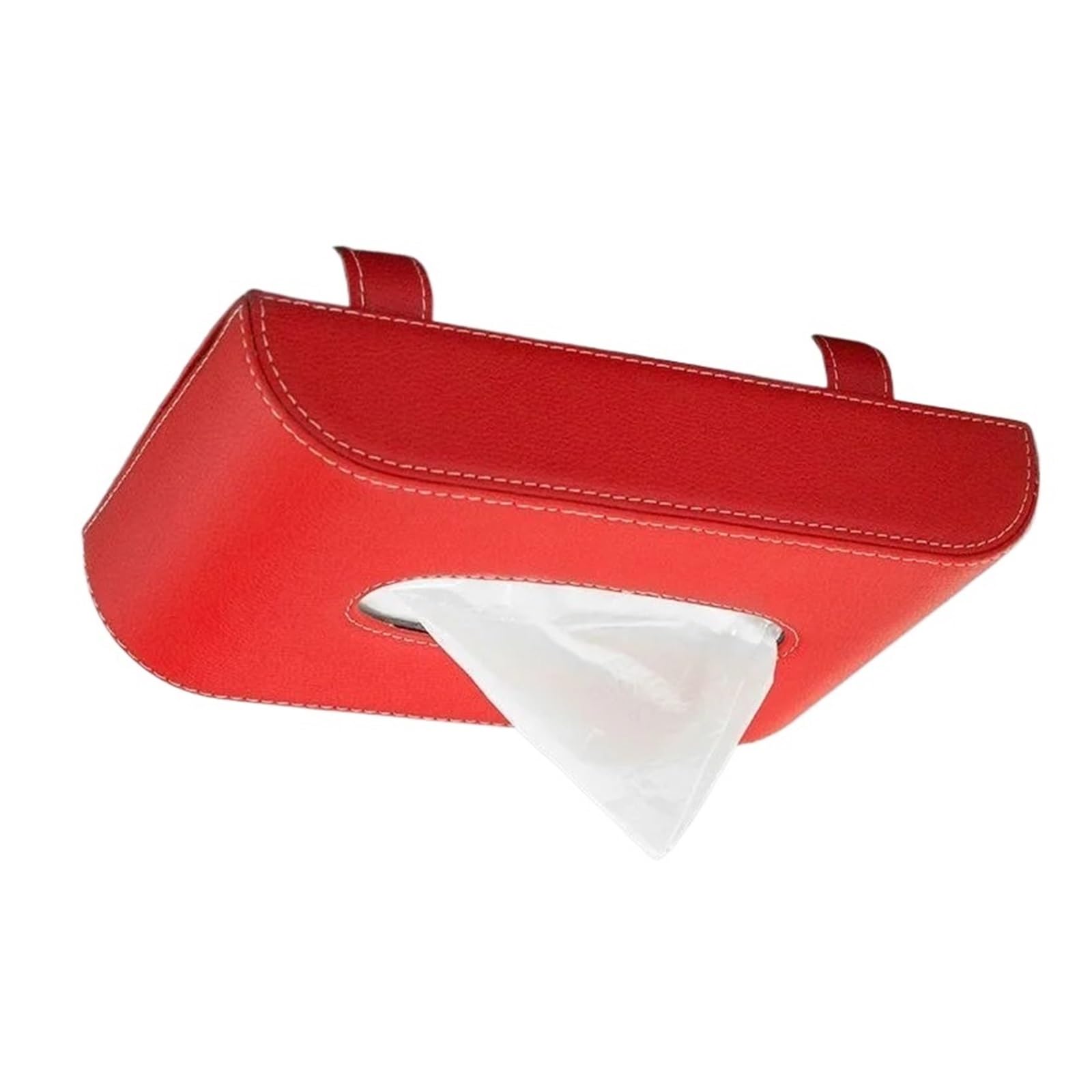 Porte-mouchoirs de voiture en PU rouge pour trajets en famille