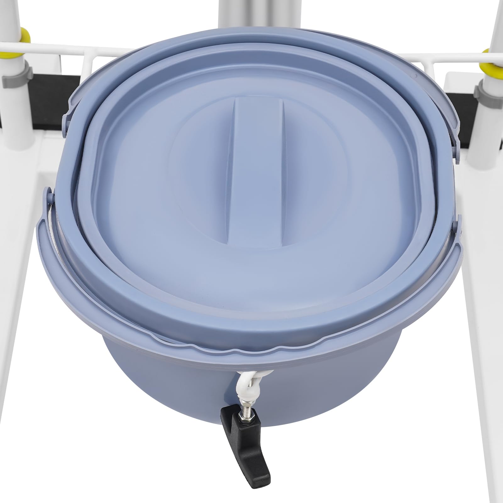 Sollevatore idraulico per pazienti, multifunzione, per anziani, portata 150 kg, sedile diviso a 180°, regolabile in altezza, per WC, letto, trasferimento, nero e bianco