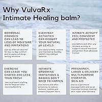 Vista 6 de VulvaRx - Crema de bálsamo curativo íntimo Hidratante vaginal orgánico, bálsamo para vulva, soporte para la menopausia, alivia la sequedad