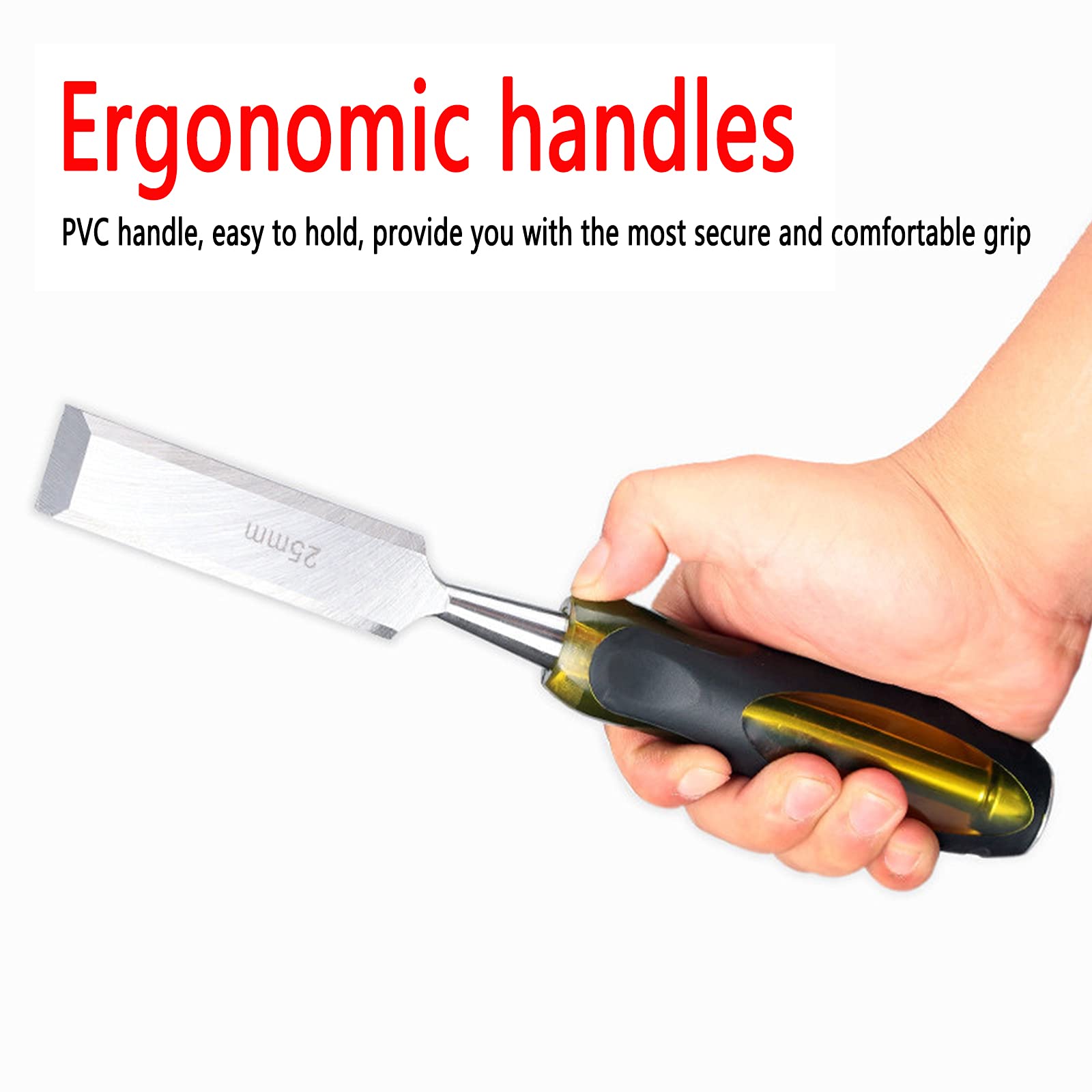 Amazon.co.jp: 木工用 DIY 4本組 のみセット ノミ 工具 のみ セット 