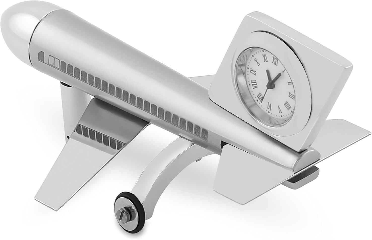 ZAHEPA Airplane Clock, Miniature Airplane Desk Clock, Aviation Decor Gift image 4
