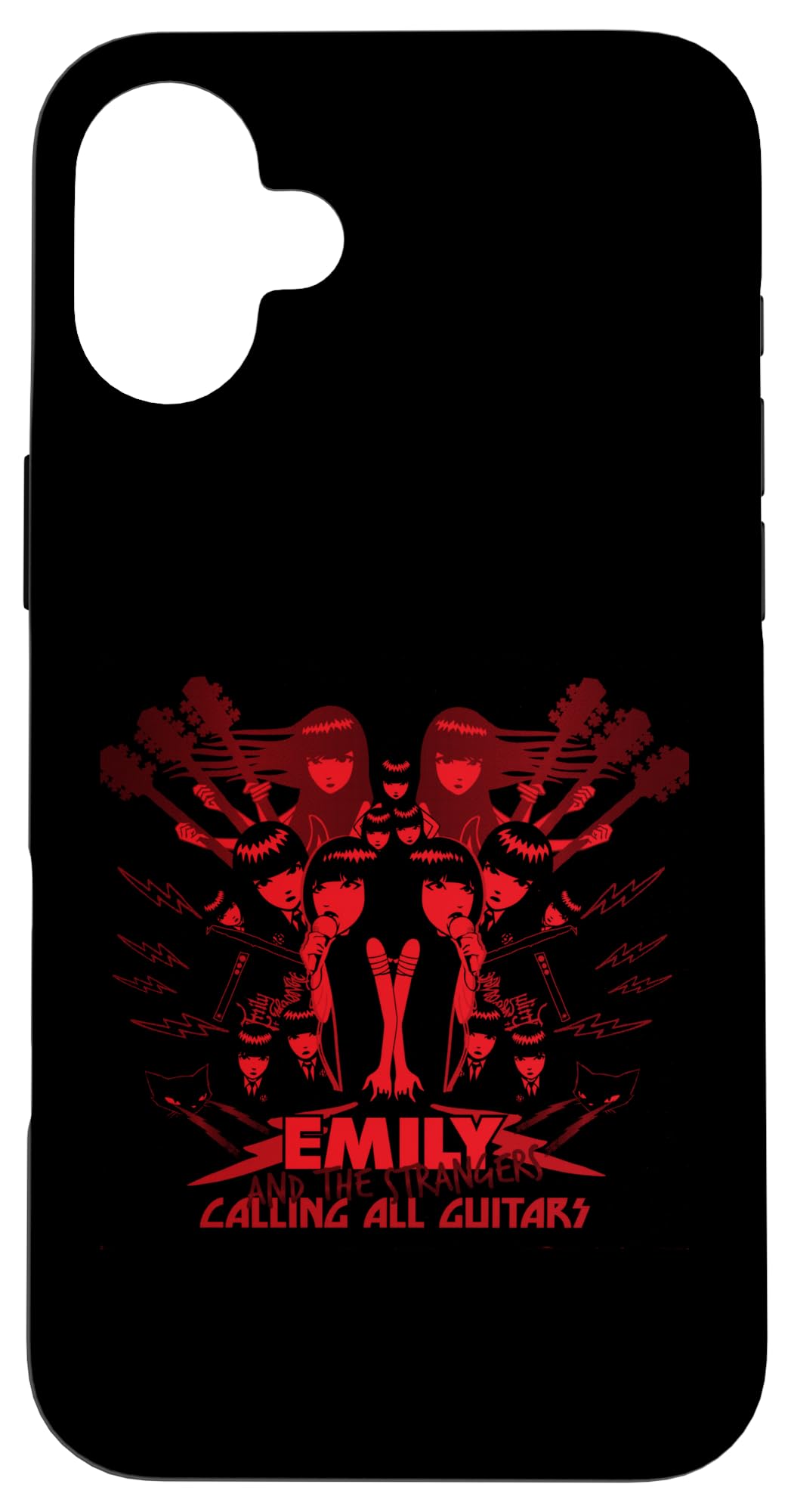 Coque iPhone 16 Plus Emily The Strange Calling All Guitars protège le smartphone