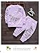 WIAINIBIBI Butterfly two-piece children's set, children's fashionable children's clothing hoodie, two-piece children's clothing set (purple, 1-2Y)
