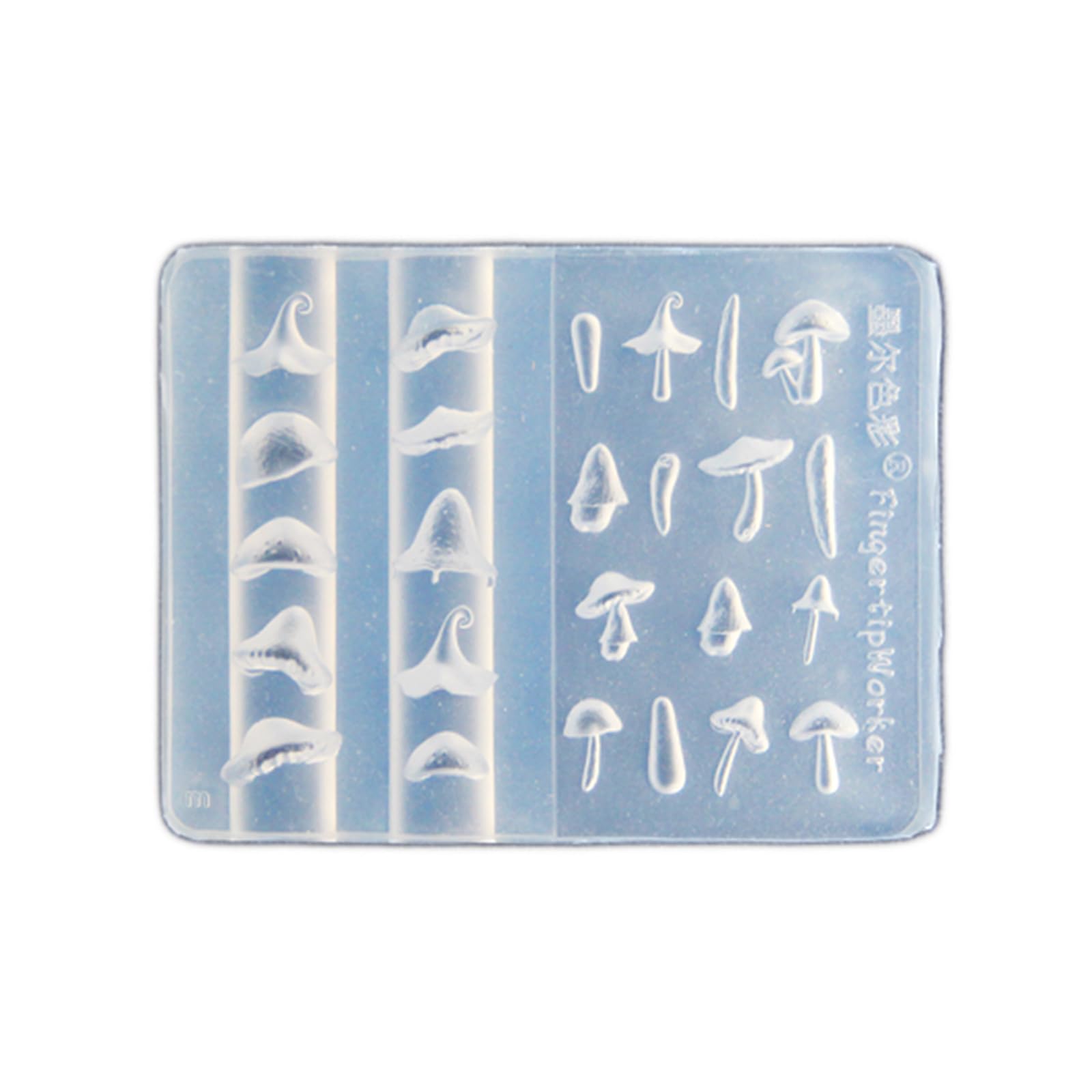 LIUZIKUN Nails Art Silicone Stamp Mold for Party and Salon Mushroom Shaped Manicure Mould Embossed Nails Stencils for Women