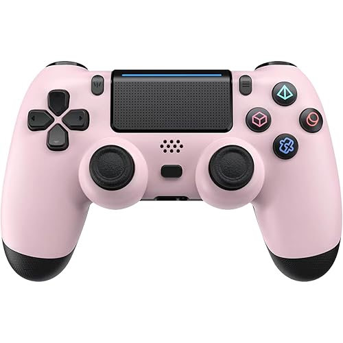 ADHLEK Wireless Controller for PS4/Slim/Pro,with Dual Vibration Game Joystick Remote Pink